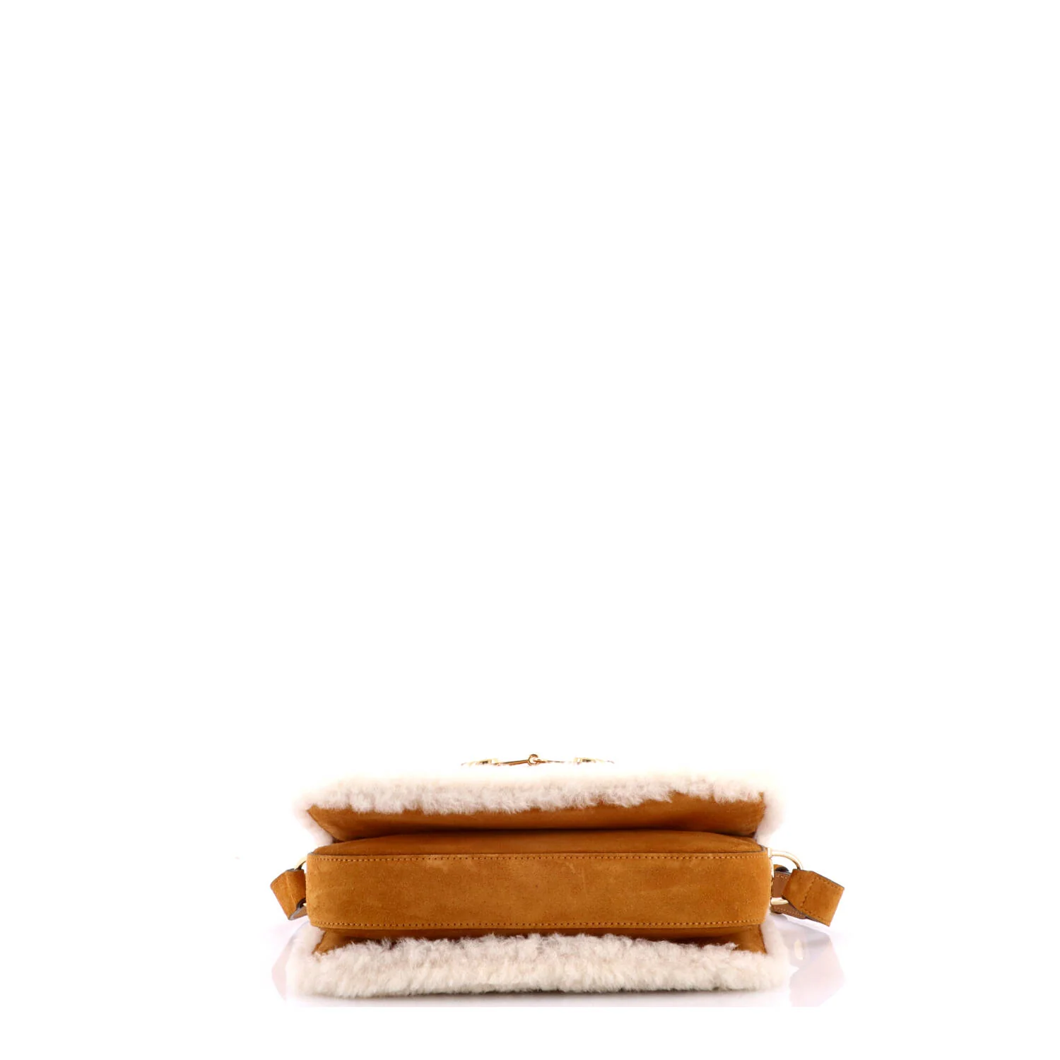 Horsebit 1955 Shoulder Bag Suede with Shearling Small - Image 4