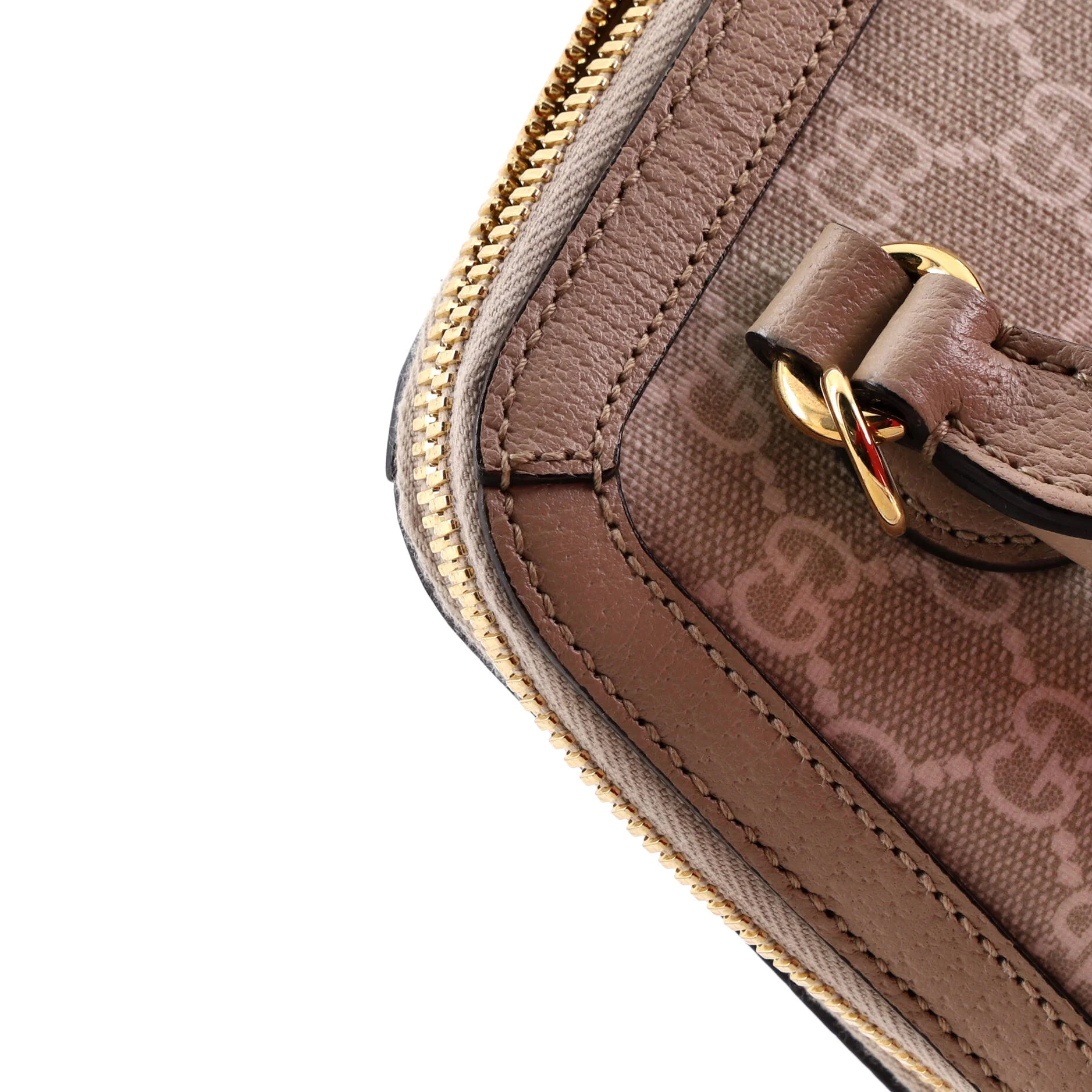 Horsebit 1955 Top Handle Bag GG Coated Canvas with Leather Mini - Image 7