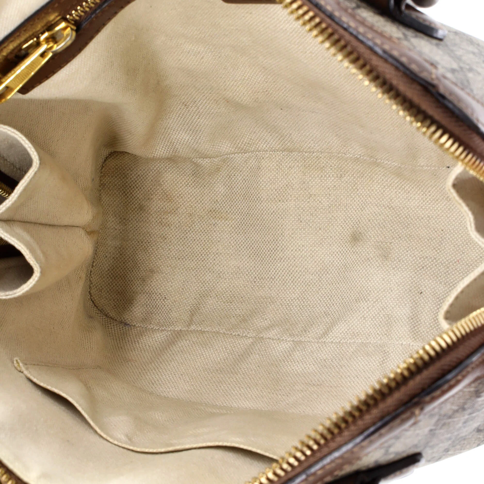 Horsebit 1955 Top Handle Bag GG Coated Canvas with Leather Small - Image 5