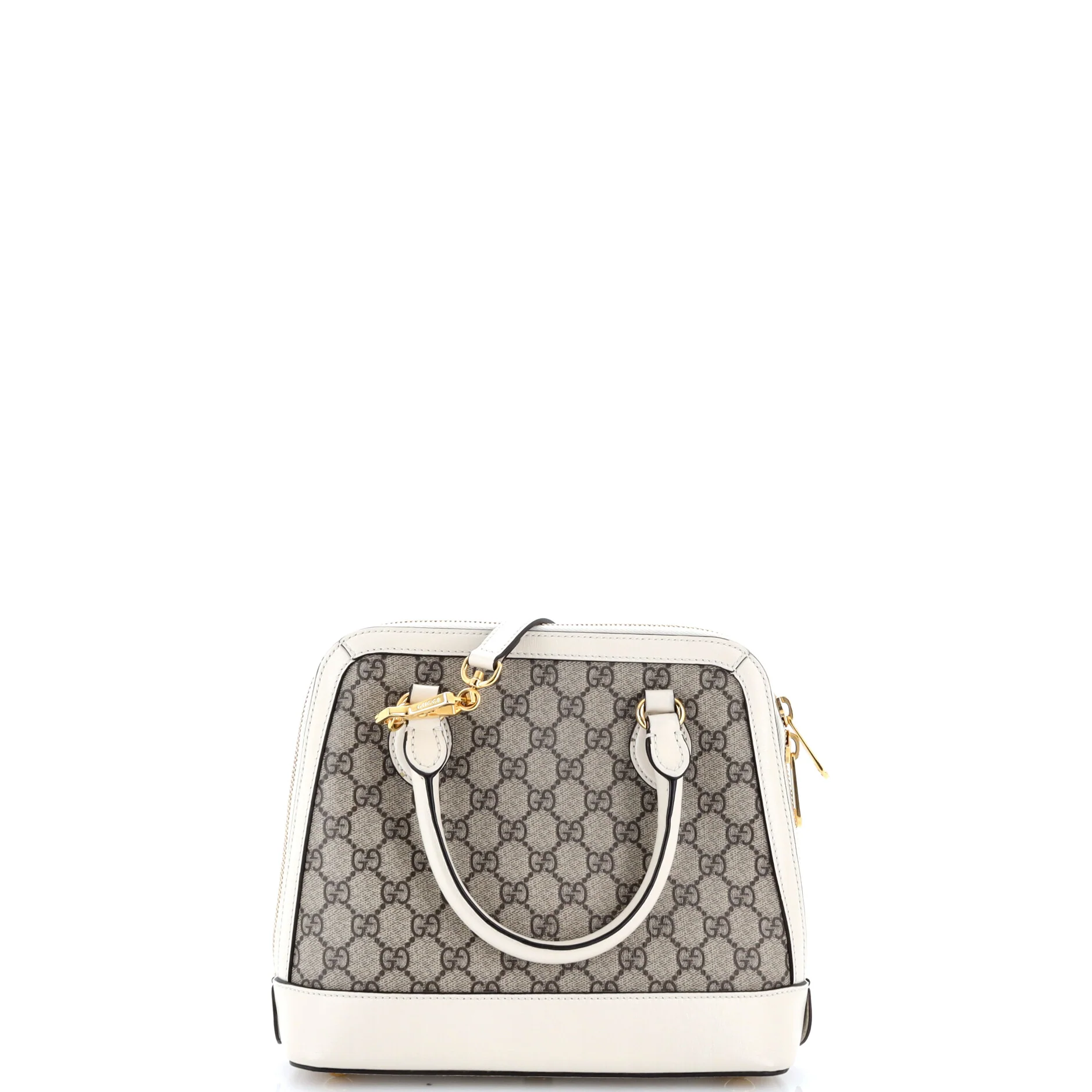 Horsebit 1955 Top Handle Bag GG Coated Canvas with Leather Small - Image 3