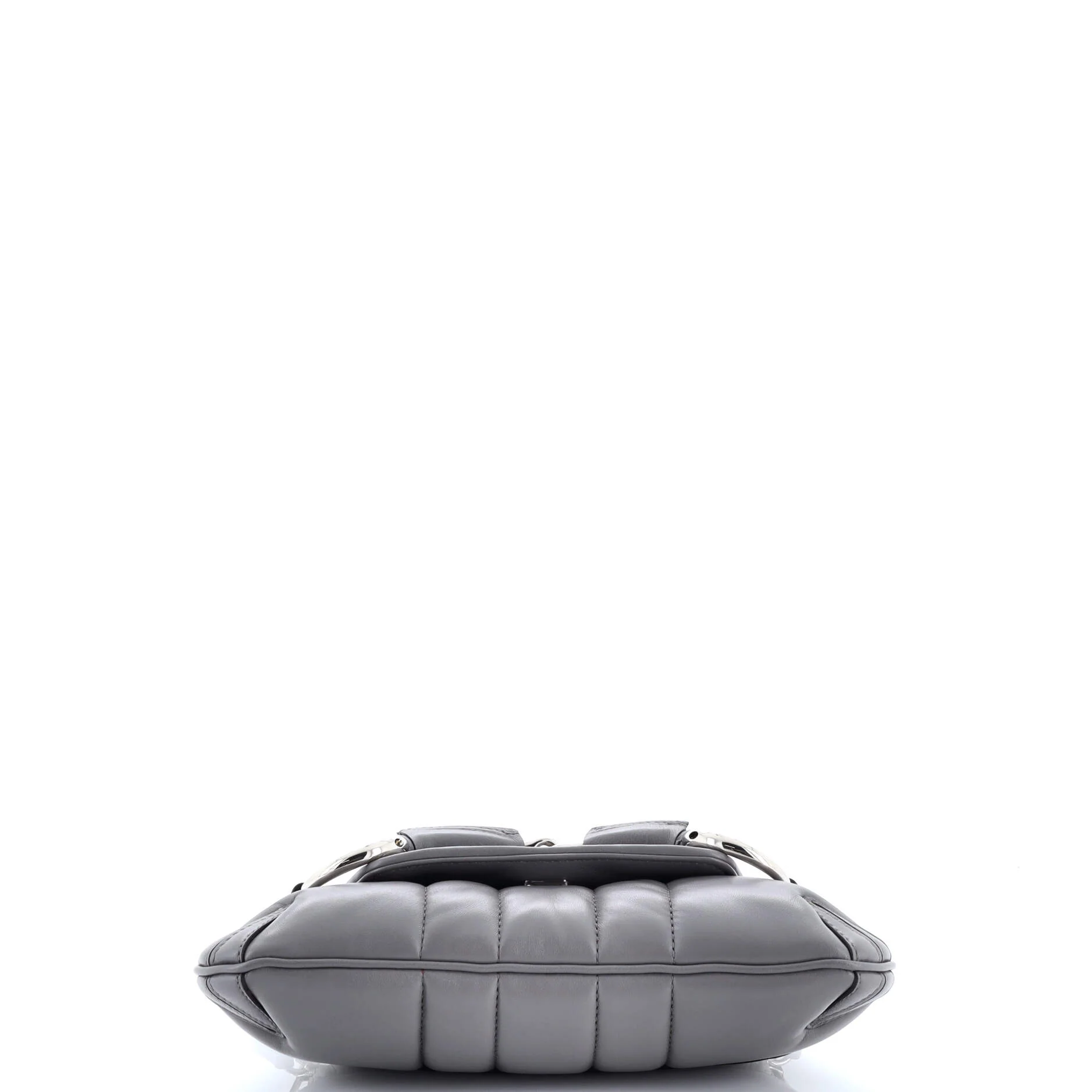 Horsebit Chain Shoulder Bag Vertical Quilted Leather Small - Image 4