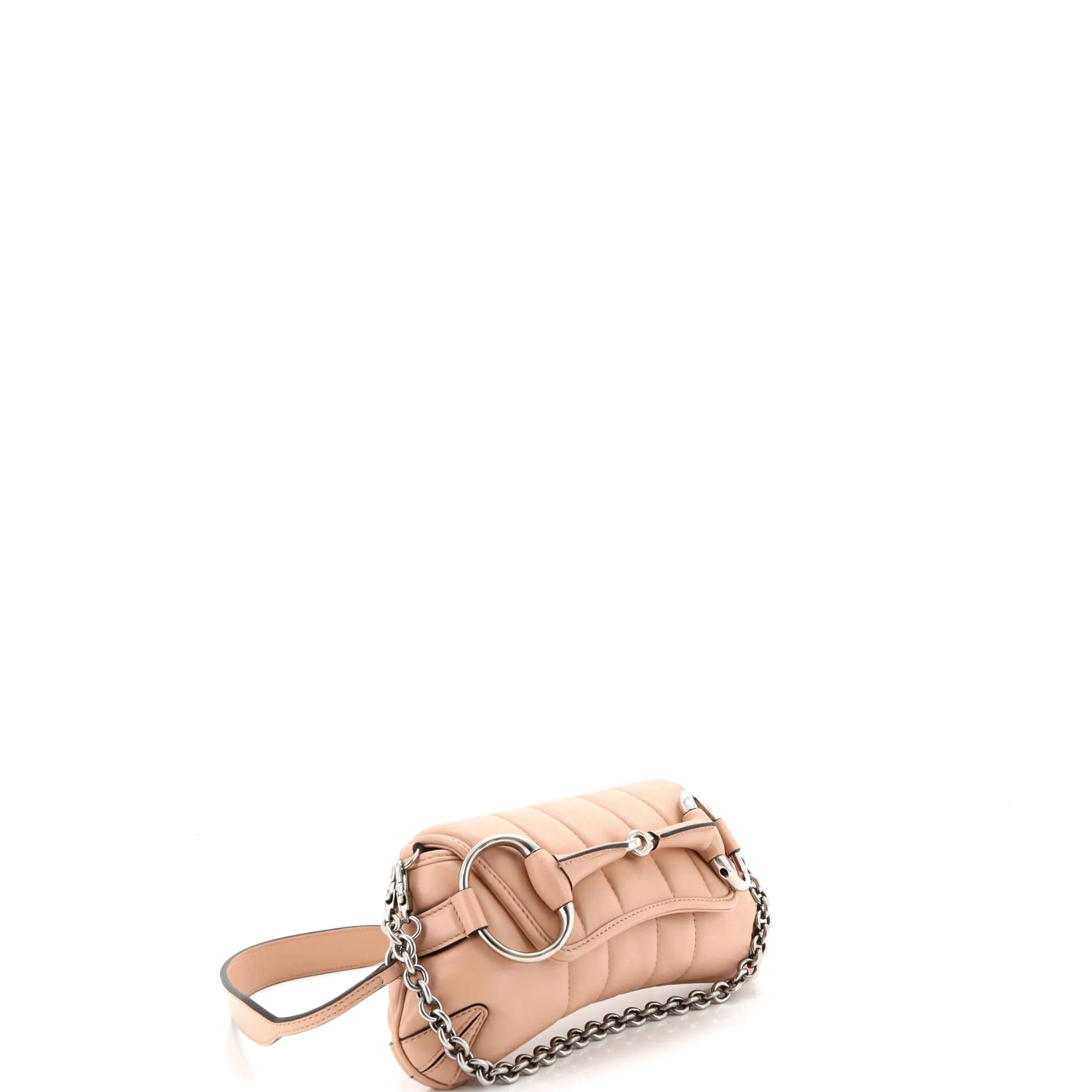 Horsebit Chain Shoulder Bag Vertical Quilted Leather Small - Image 2