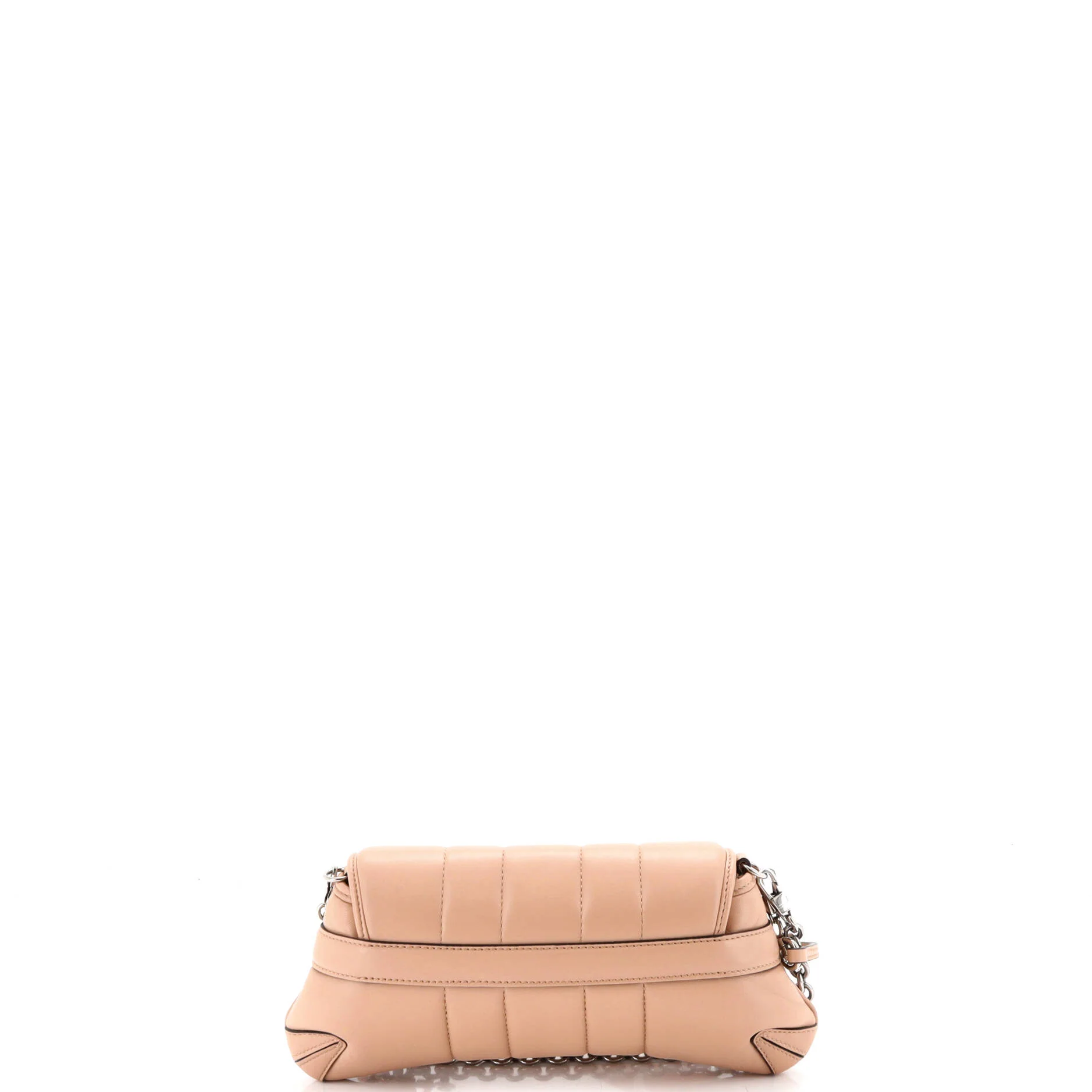 Horsebit Chain Shoulder Bag Vertical Quilted Leather Small - Image 3
