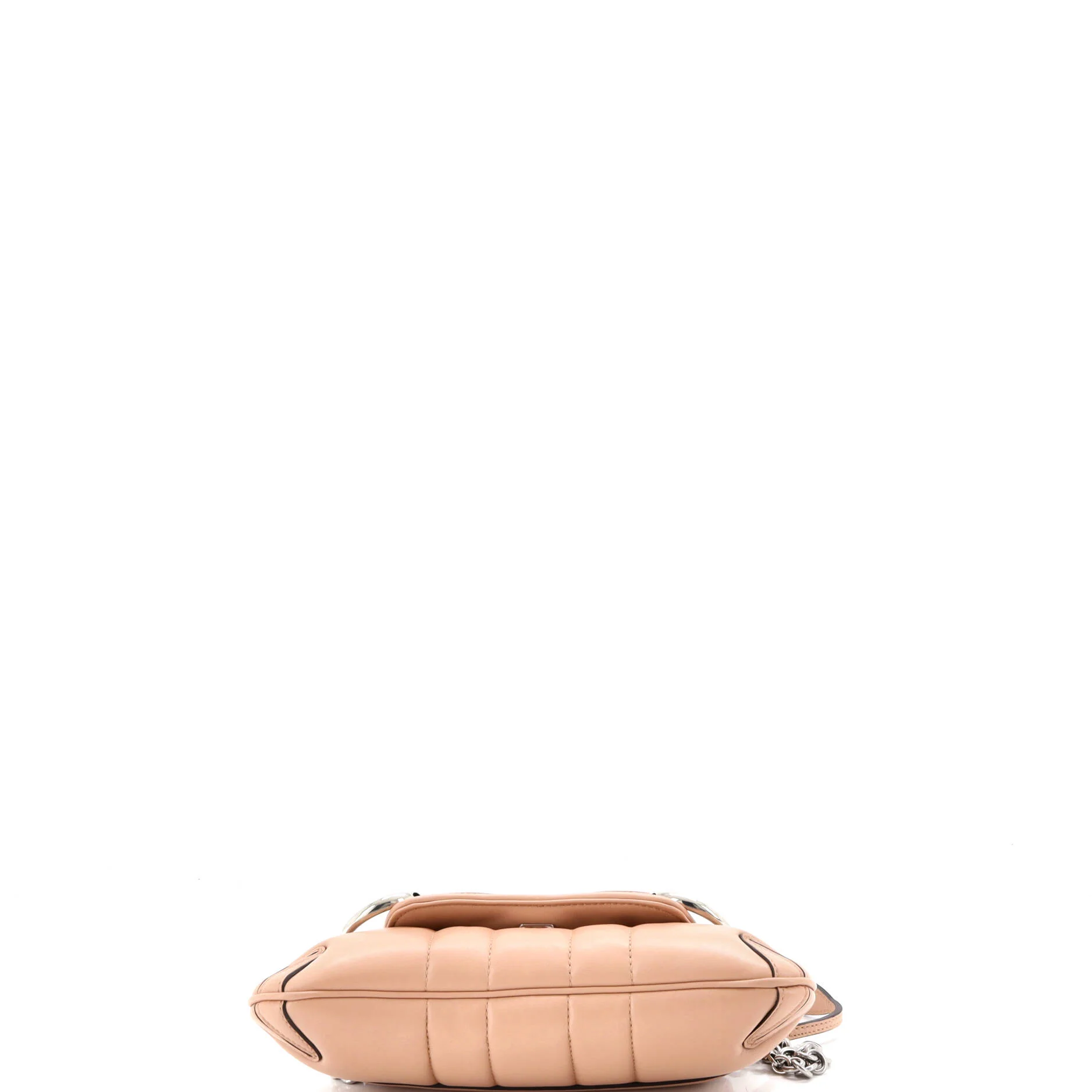 Horsebit Chain Shoulder Bag Vertical Quilted Leather Small - Image 4