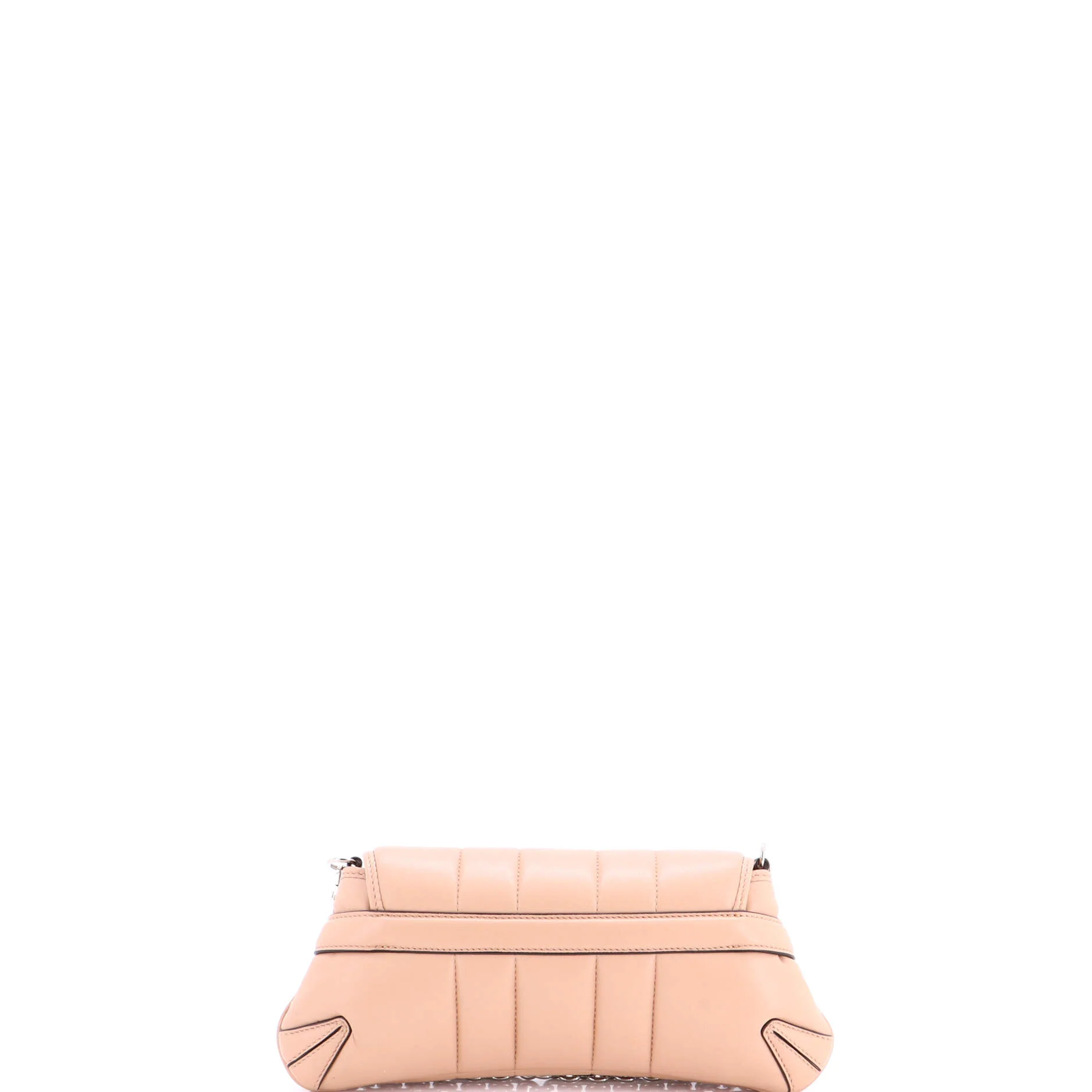 Horsebit Chain Shoulder Bag Vertical Quilted Leather Small - Image 3