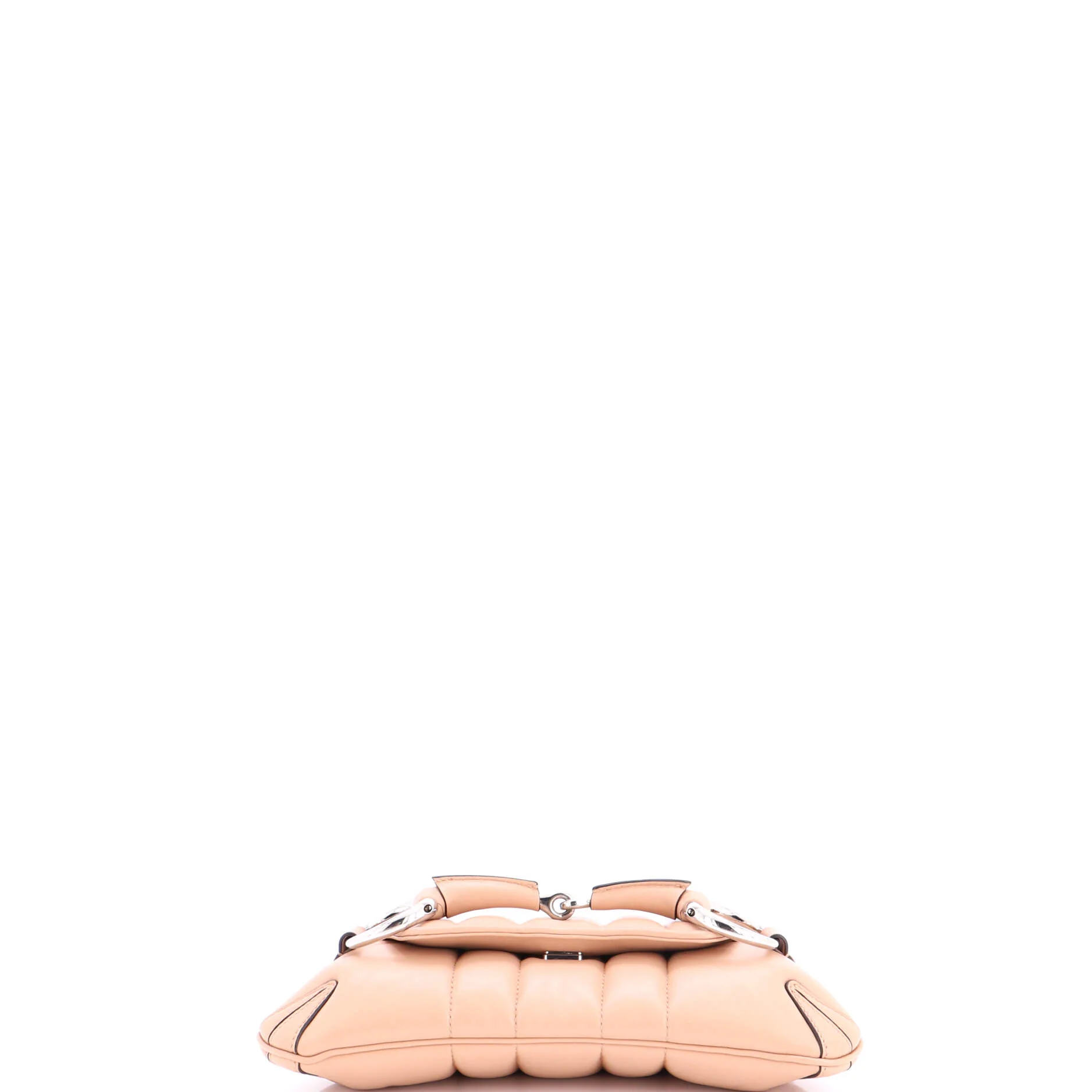 Horsebit Chain Shoulder Bag Vertical Quilted Leather Small - Image 4