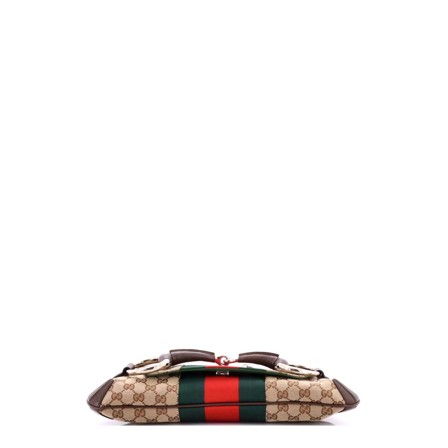 Horsebit NM Web Chain Clutch GG Canvas Medium - Image 4