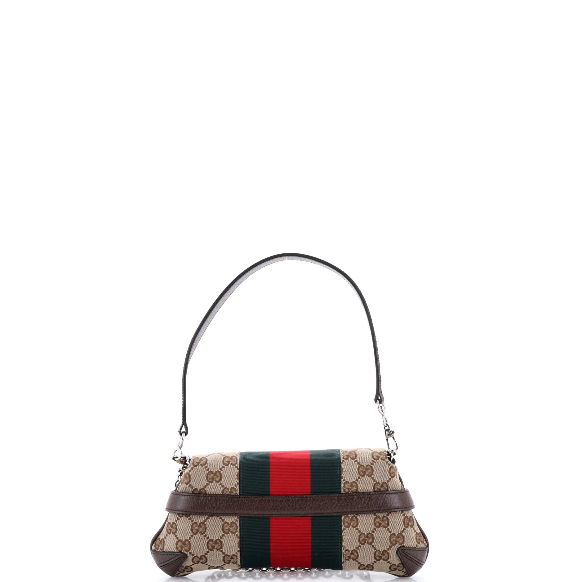 Horsebit NM Web Chain Clutch GG Canvas Small - Image 3