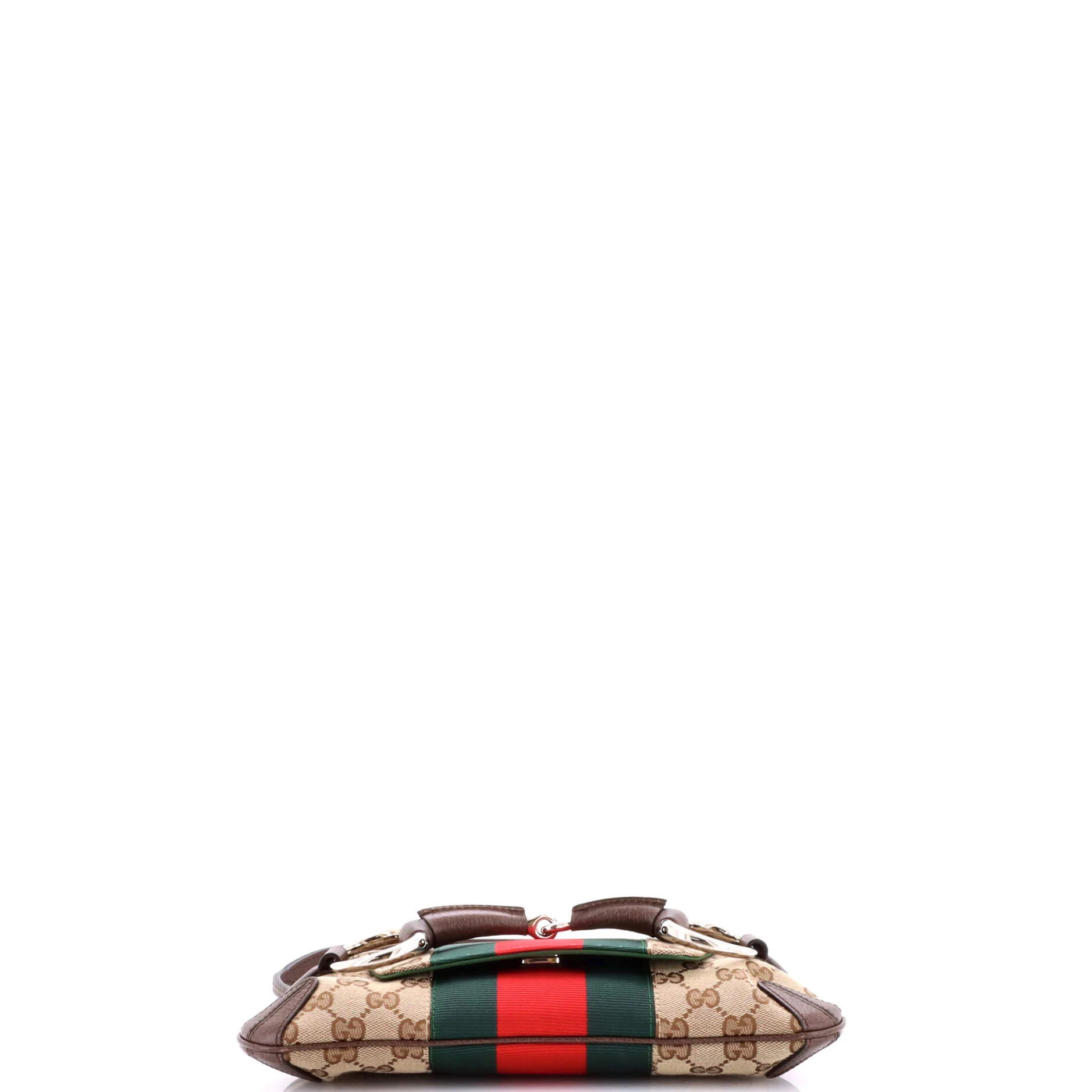 Horsebit NM Web Chain Clutch GG Canvas Small - Image 4