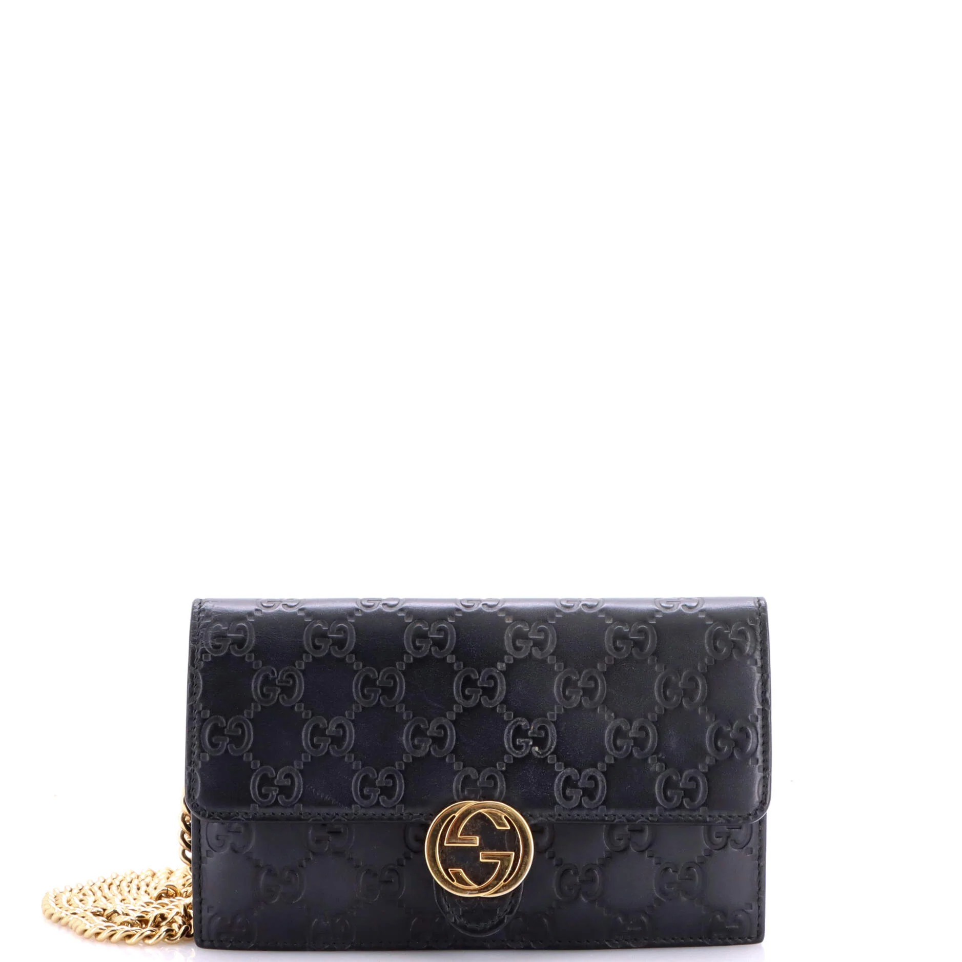 Icon Wallet on Chain Guccissima Leather