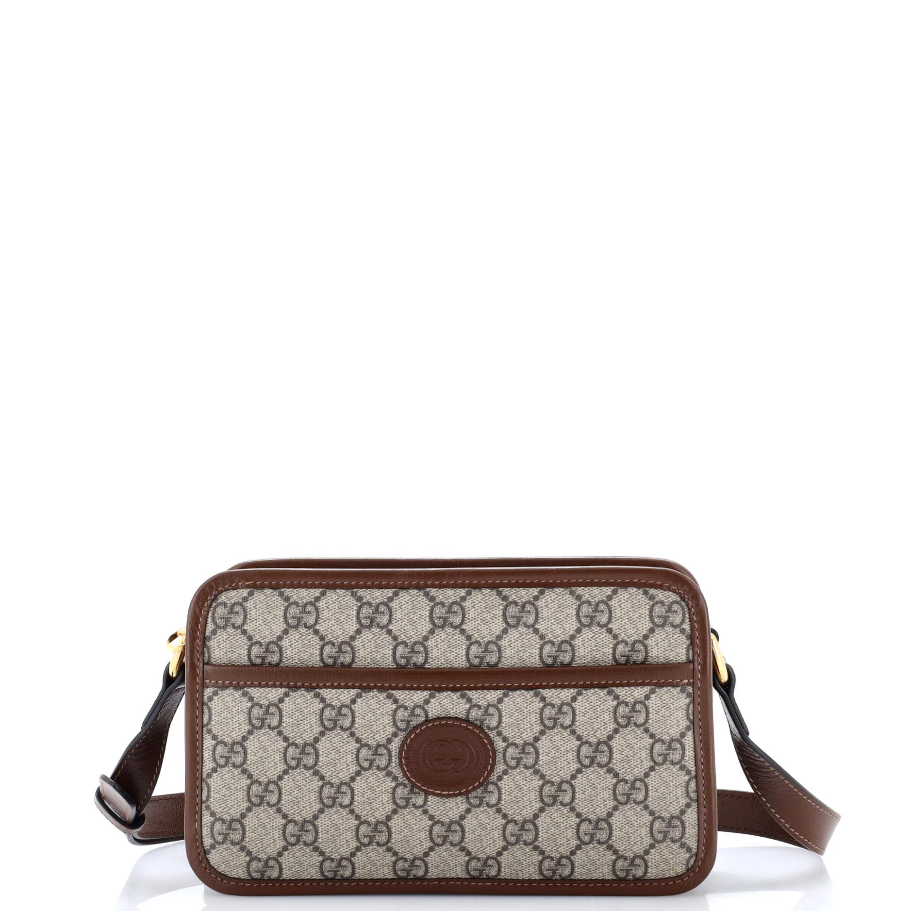 Interlocking G Patch Camera Bag GG Coated Canvas Mini