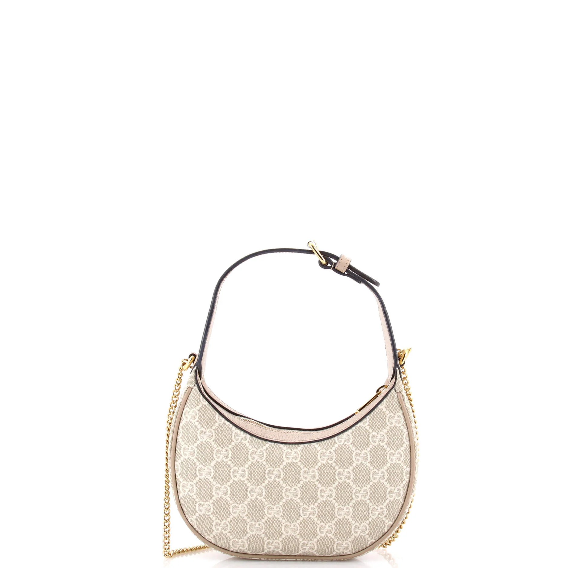 Interlocking G Patch Half Moon Hobo GG Coated Canvas Mini - Image 3