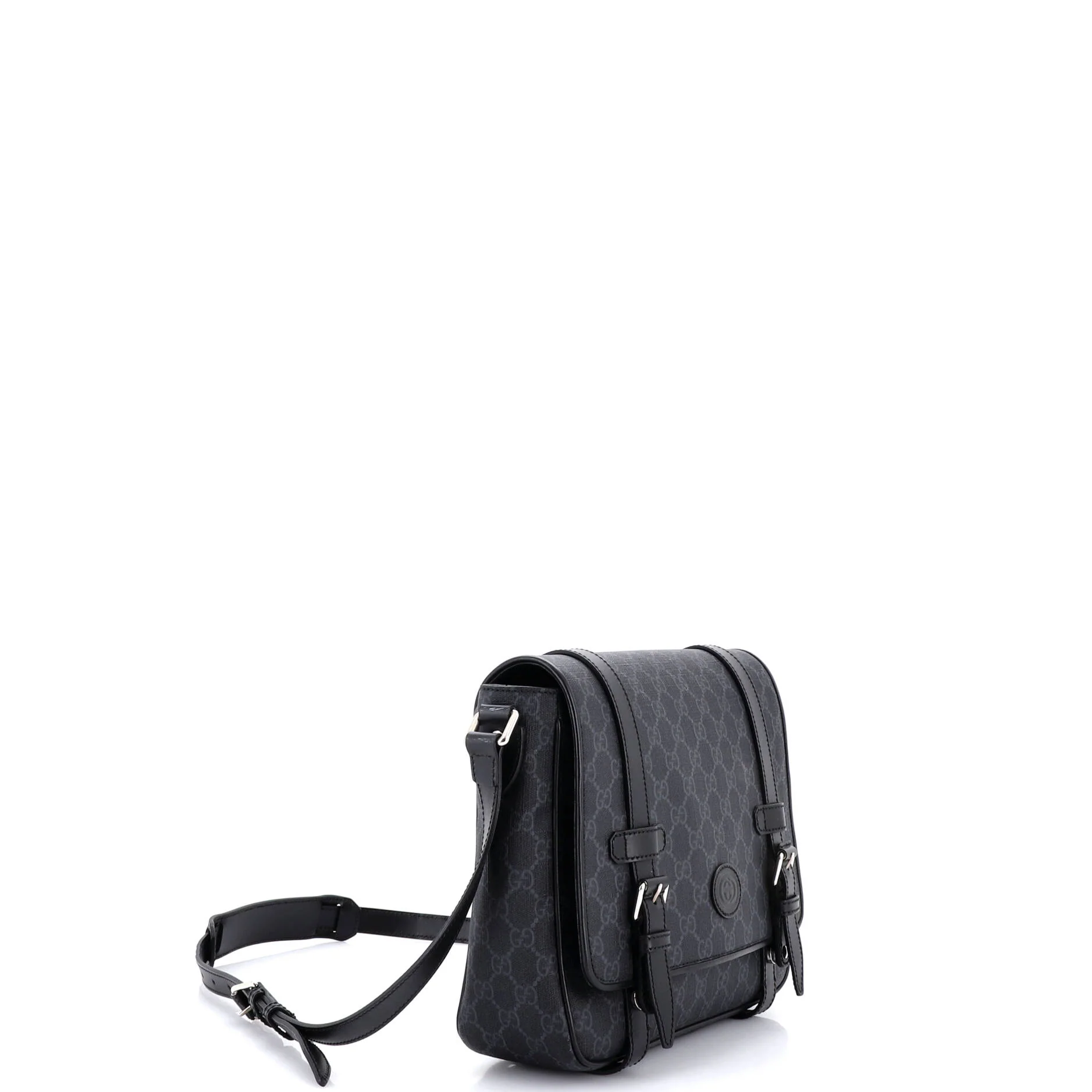 Interlocking G Patch Messenger Bag GG Coated Canvas with Leather Medium - Image 2
