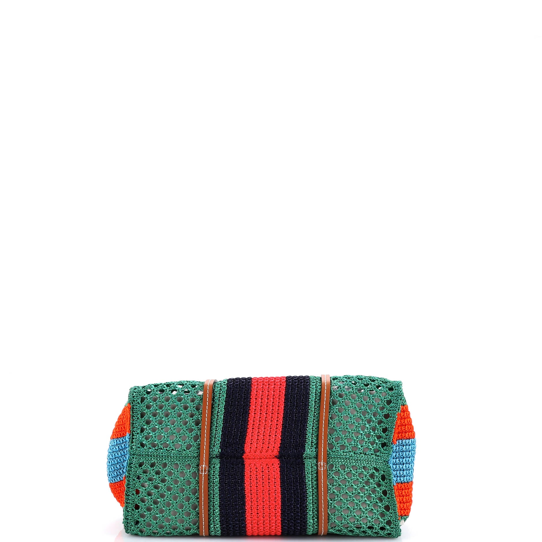 Interlocking G Web Tote Raffia Medium - Image 4