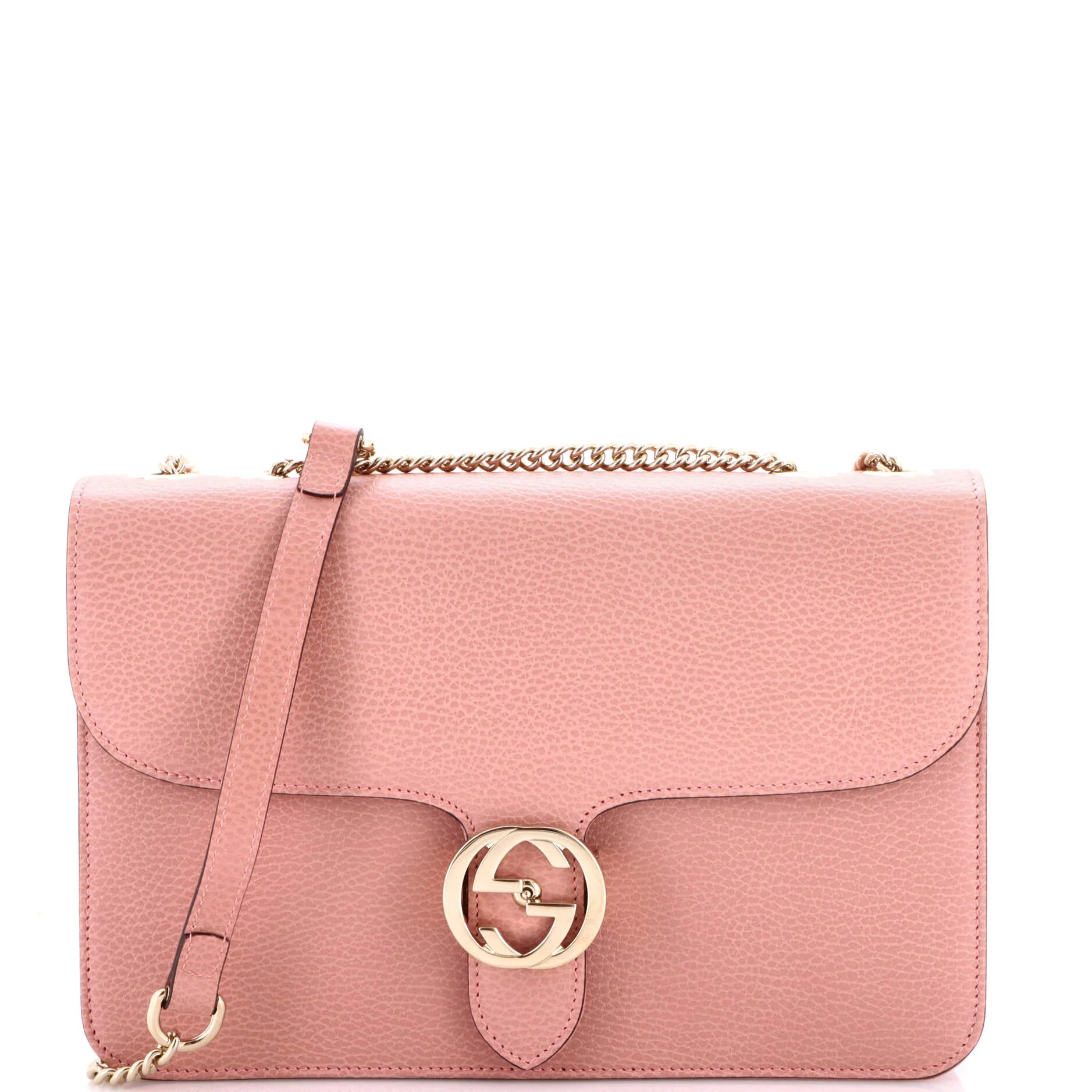 Interlocking Shoulder Bag Leather Medium