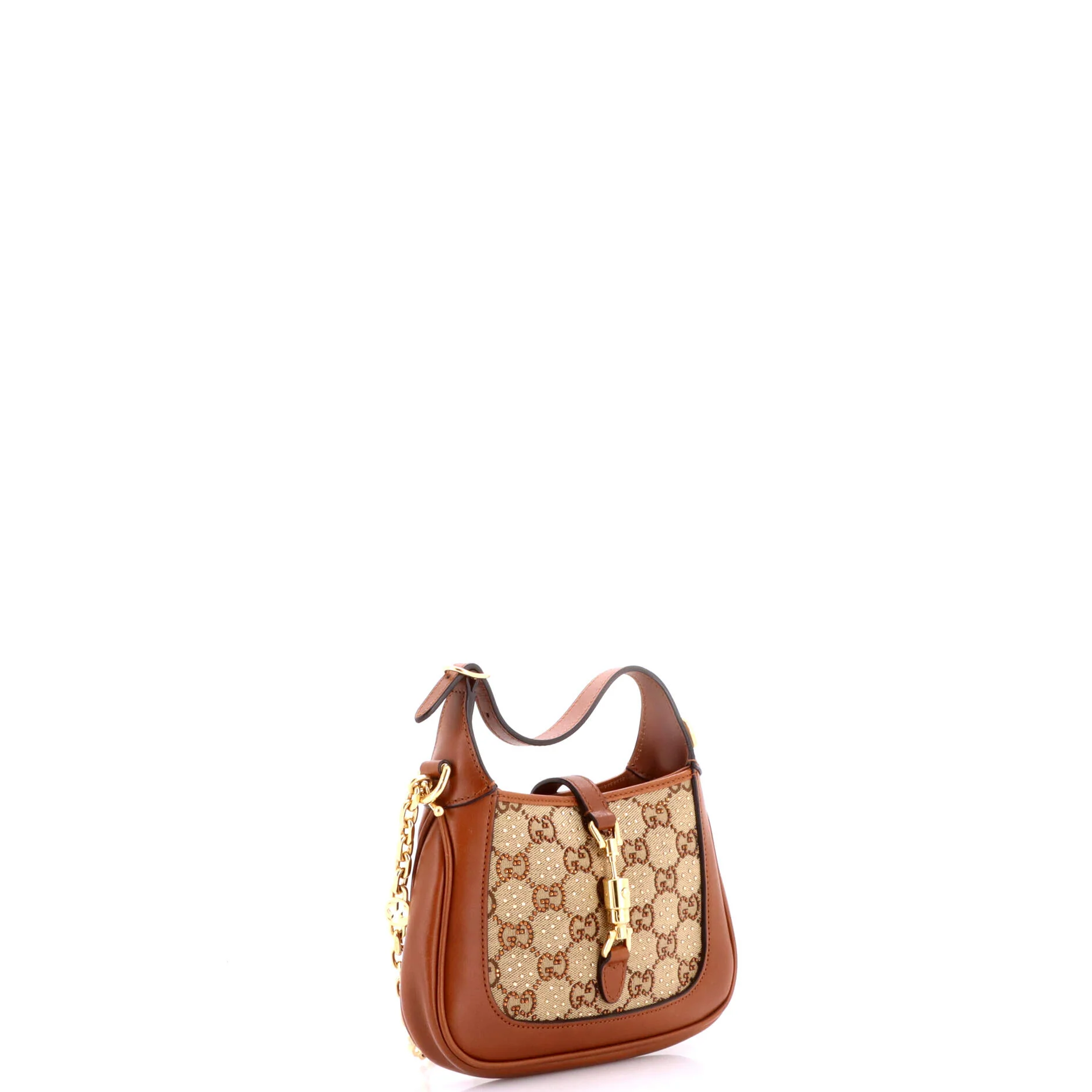 Jackie 1961 Chain Hobo Crystal Embellished GG Canvas Mini - Image 2