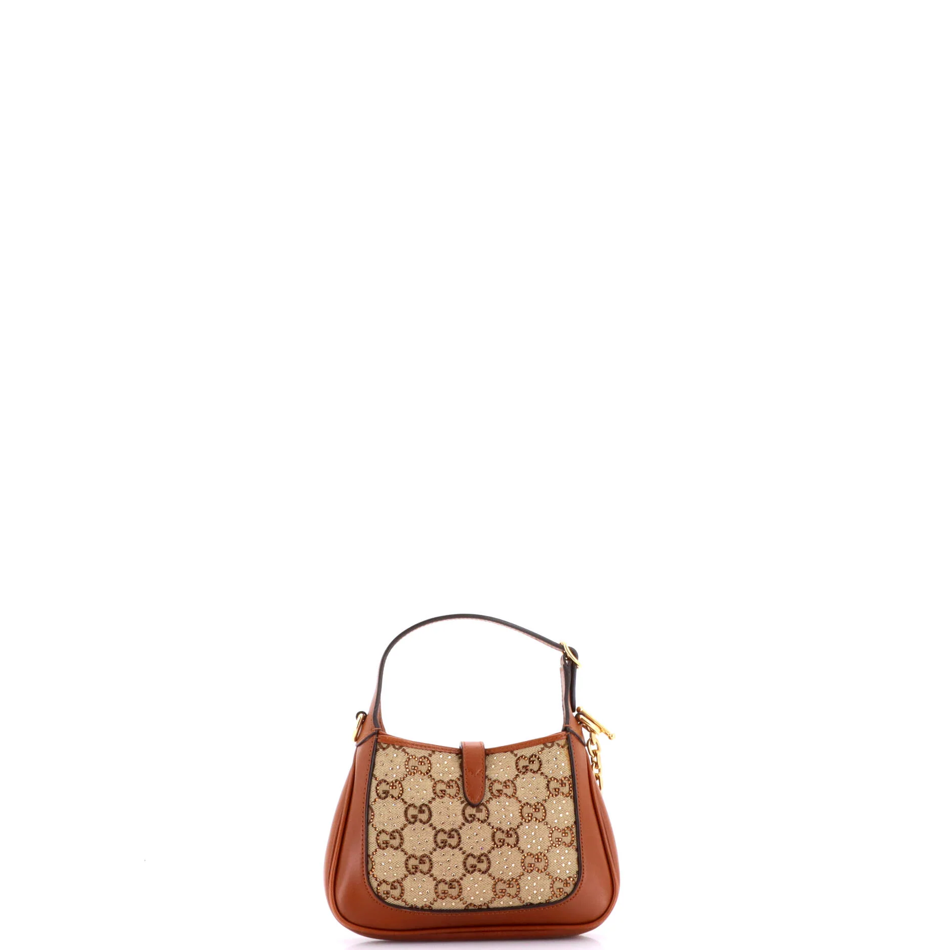 Jackie 1961 Chain Hobo Crystal Embellished GG Canvas Mini - Image 3