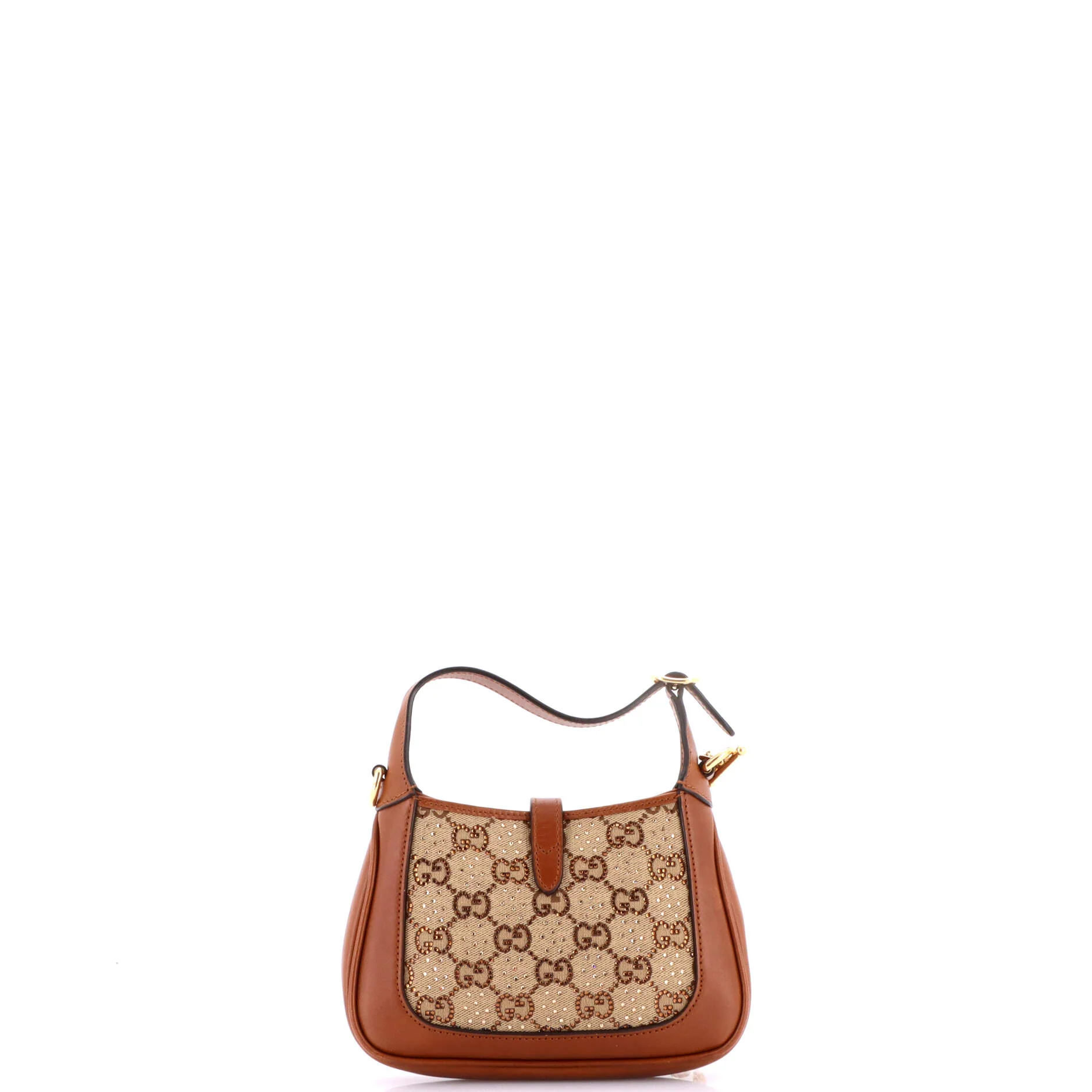Jackie 1961 Chain Hobo Crystal Embellished GG Canvas Mini - Image 3