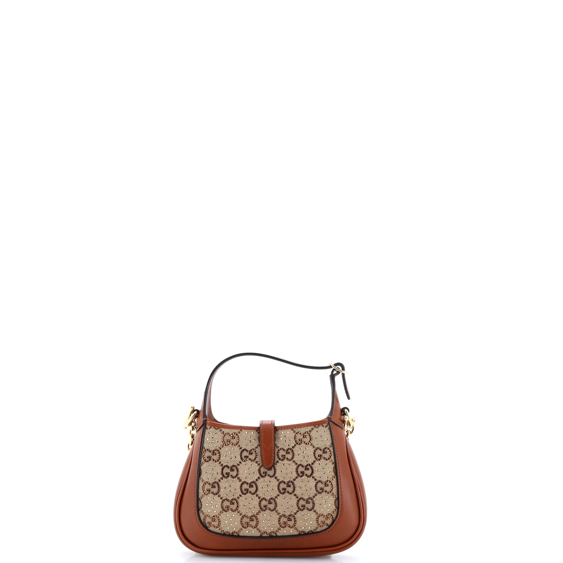 Jackie 1961 Chain Hobo Crystal Embellished GG Canvas Mini - Image 3