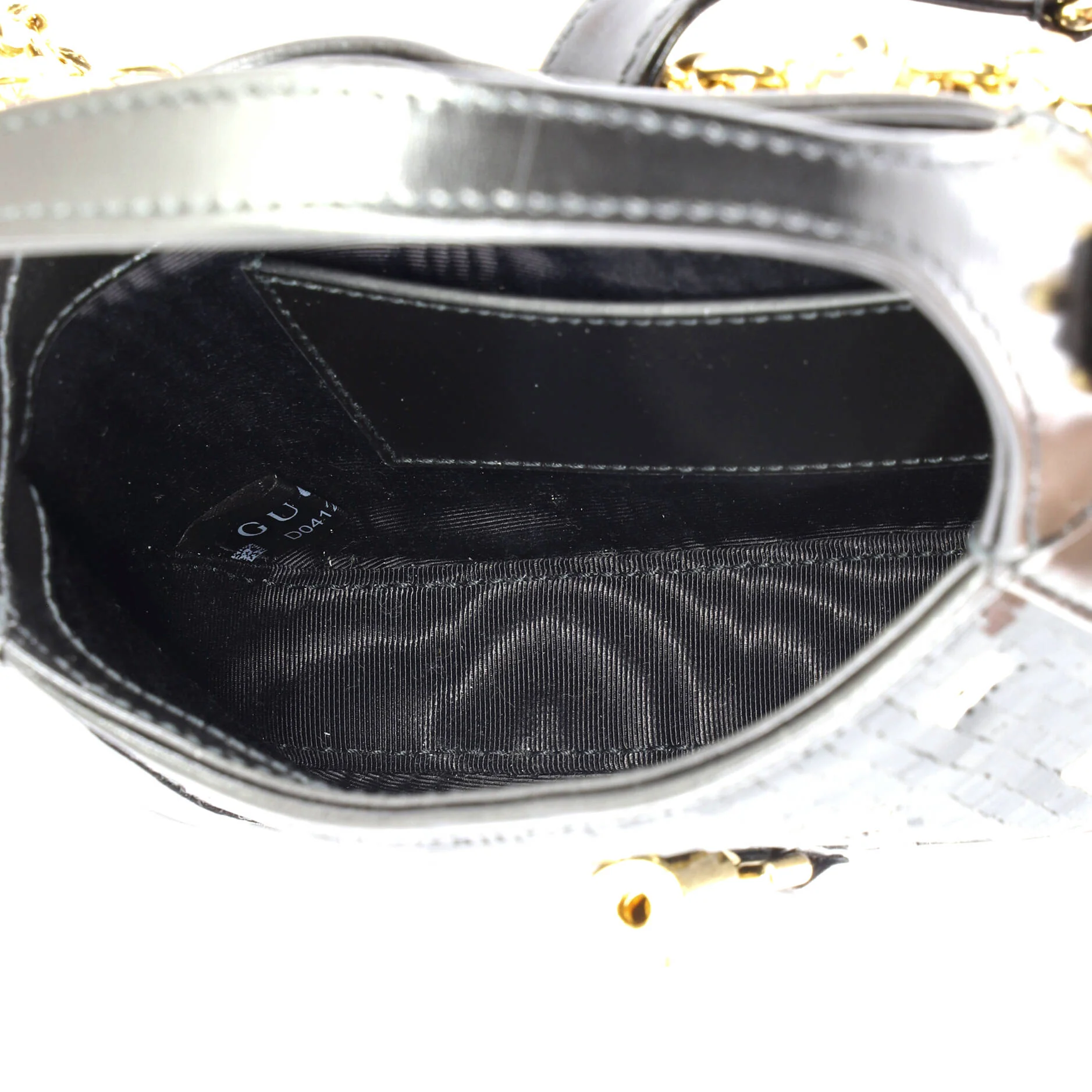 Jackie 1961 Chain Hobo Sequin Embellished Satin with Leather Mini - Image 5