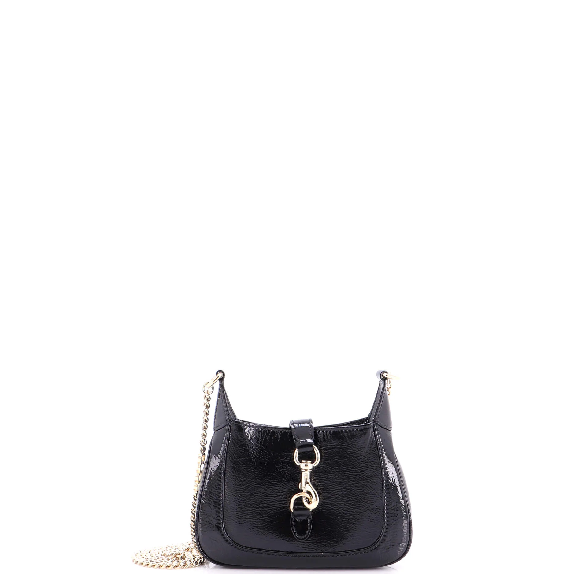 Jackie Notte Chain Hobo Patent Mini