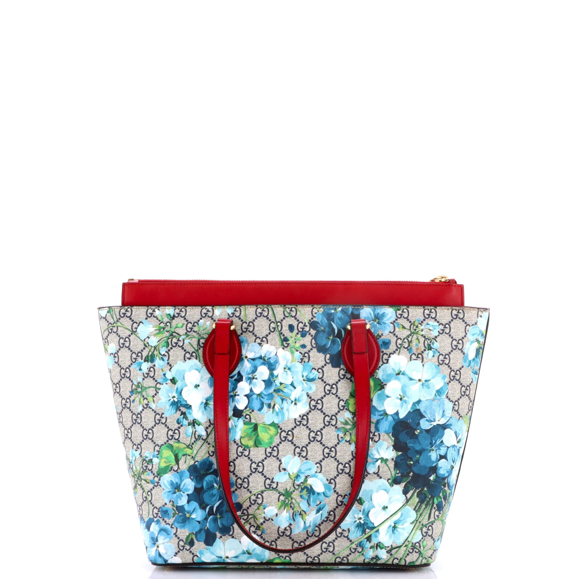 Linea A Zip Tote Blooms Print GG Coated Canvas Medium - Image 3