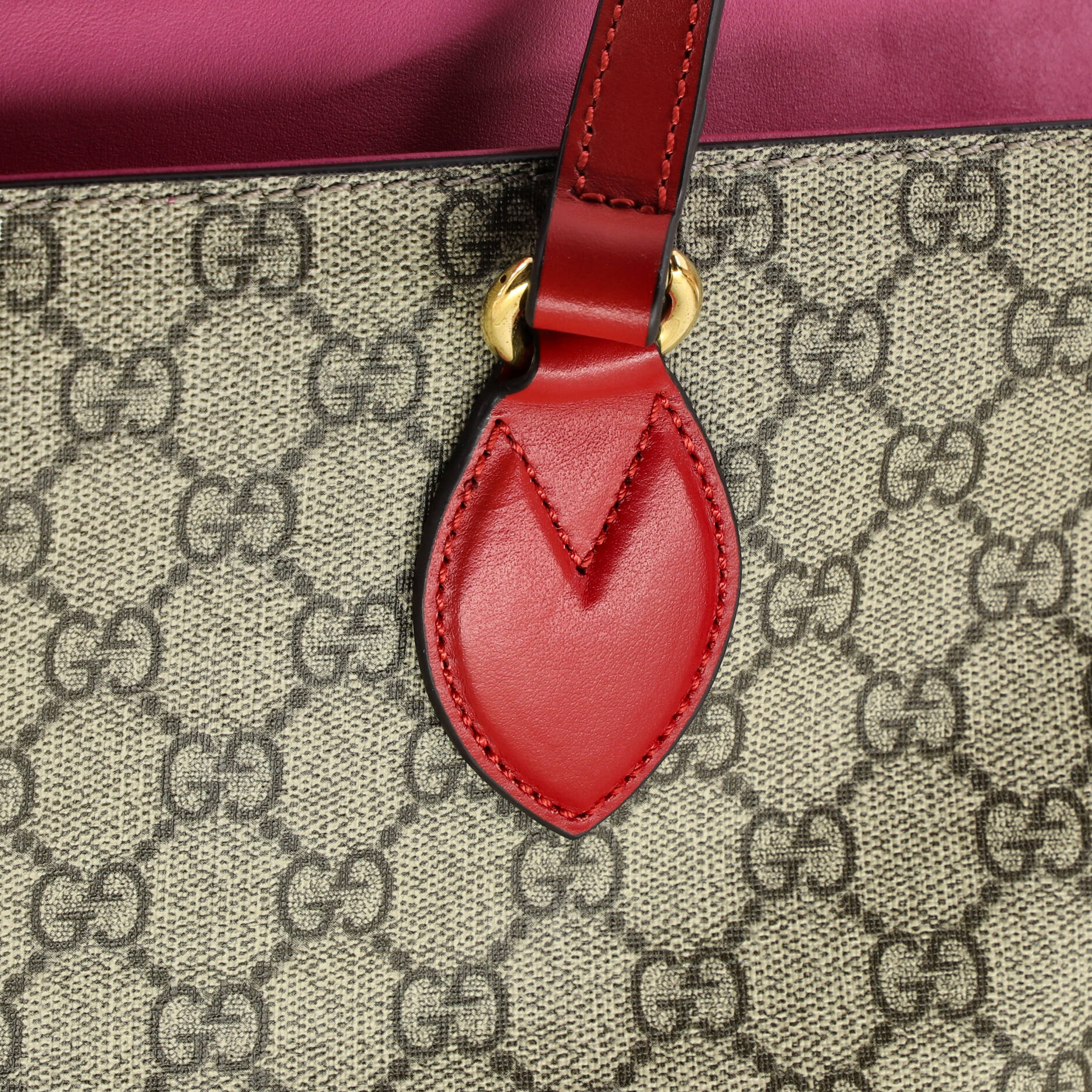 Linea A Zip Tote GG Coated Canvas and Leather Medium - Image 7