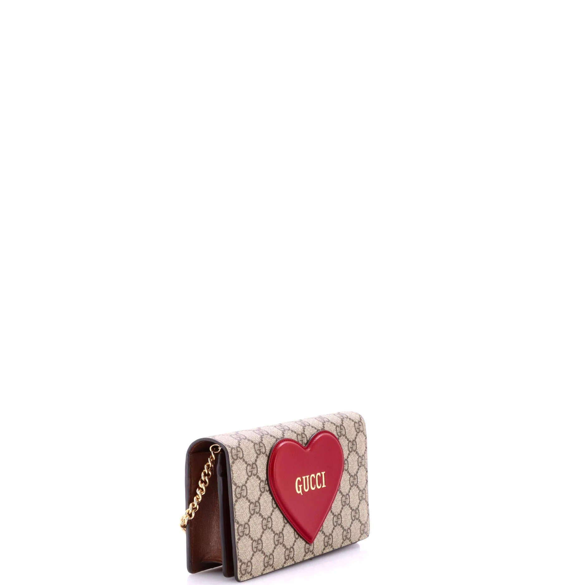 Logo Heart Chain Wallet GG Coated Canvas - Image 2