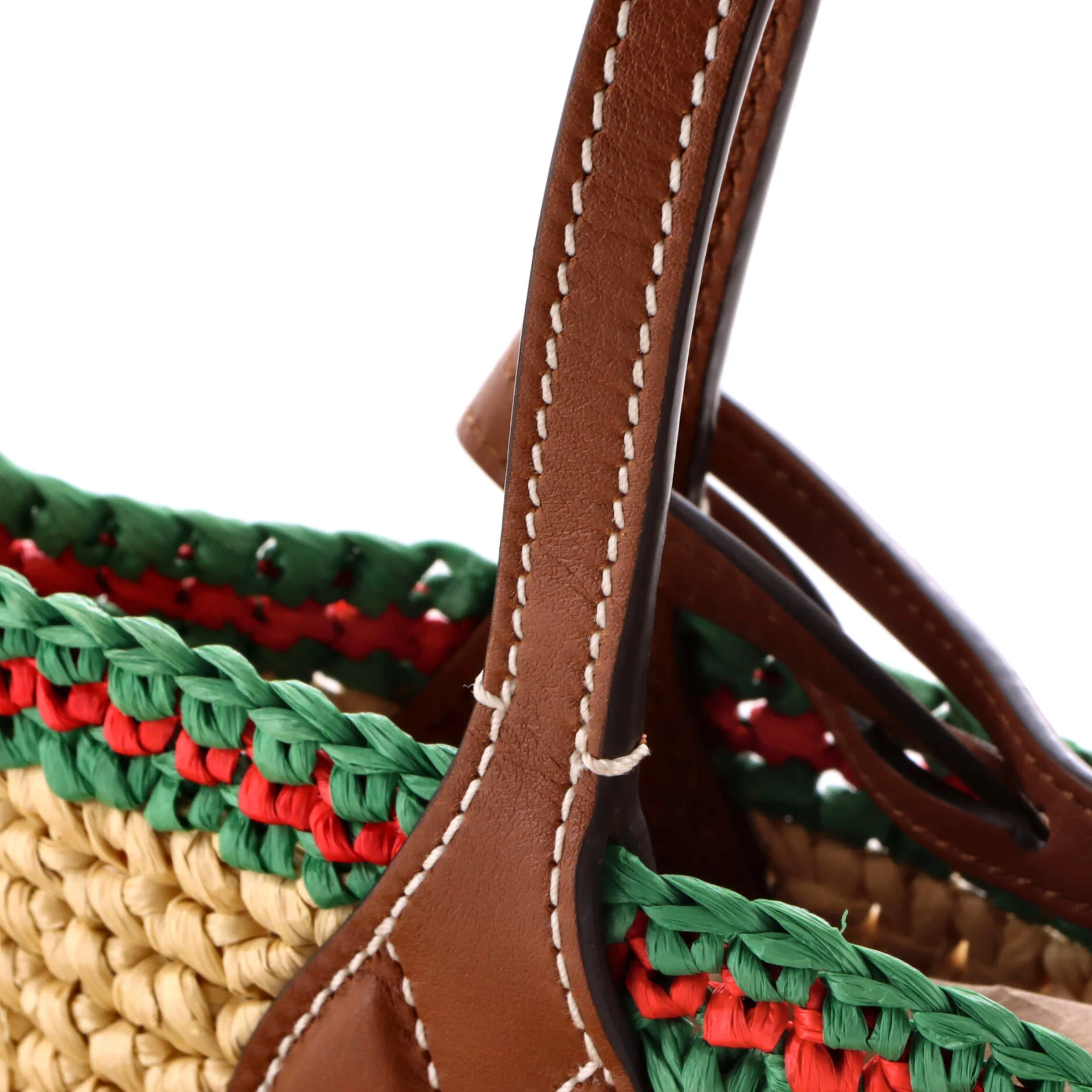 Logo Open Tote Woven Raffia Medium - Image 7