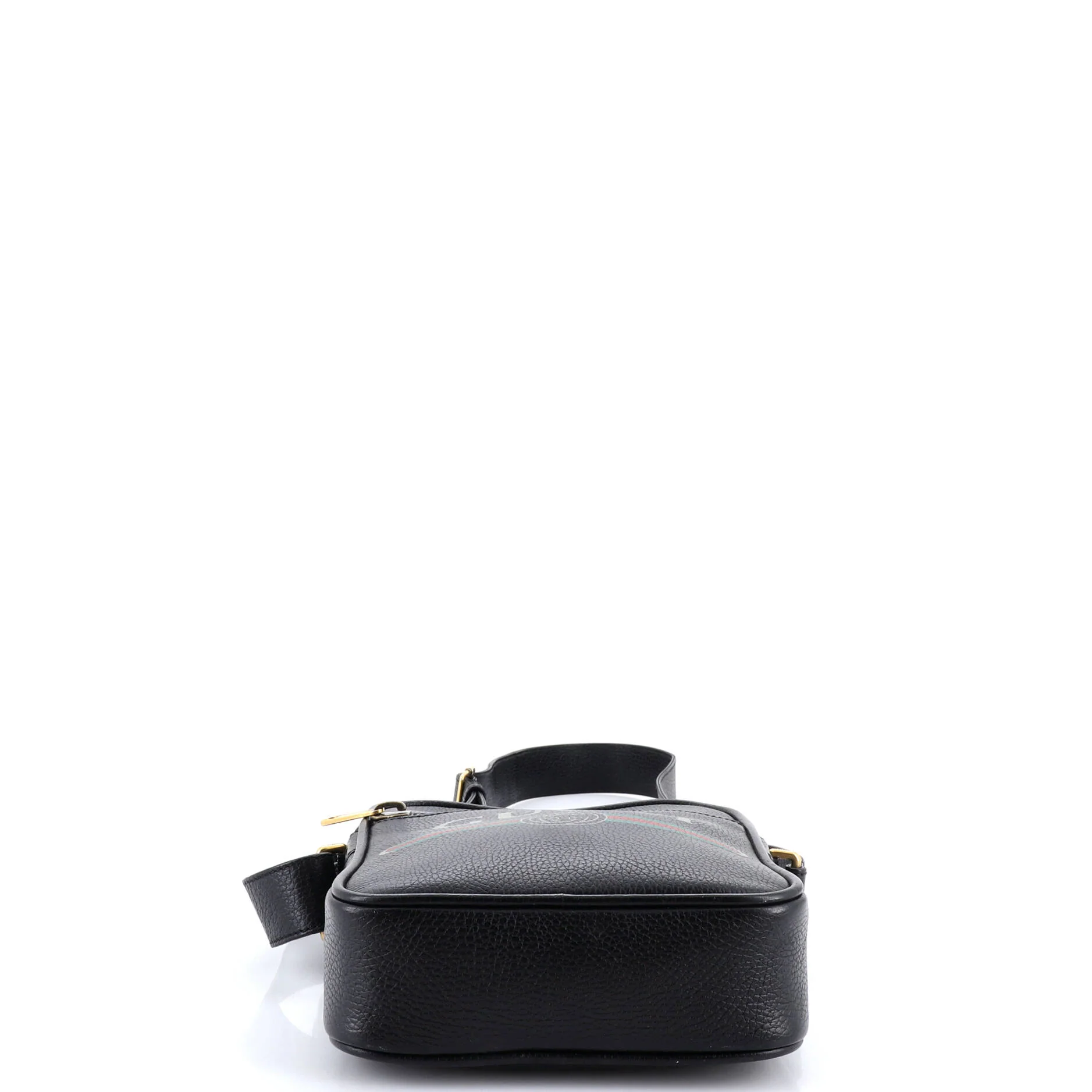 Logo Zip Messenger Bag Printed Leather Small - Image 4