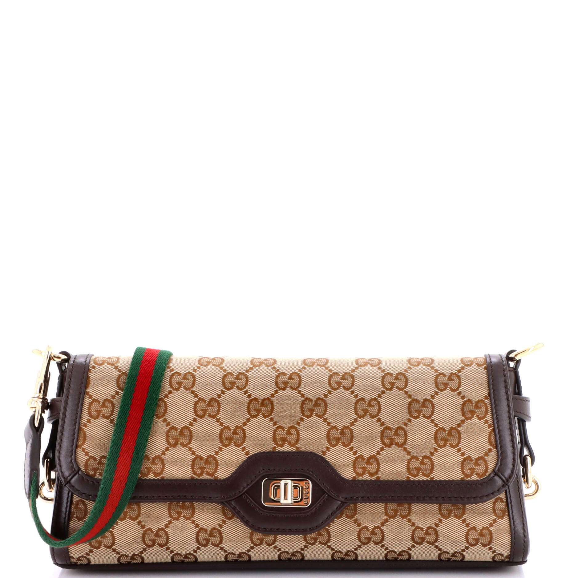 Luce Shoulder Bag GG Canvas with Leather Small