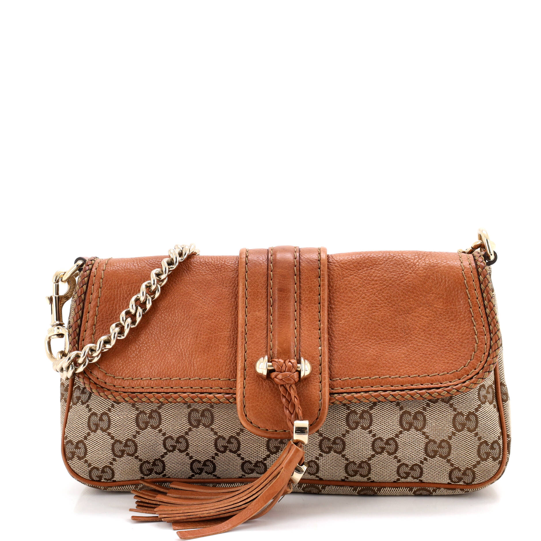 Marrakech Convertible Evening Bag Leather and GG Canvas