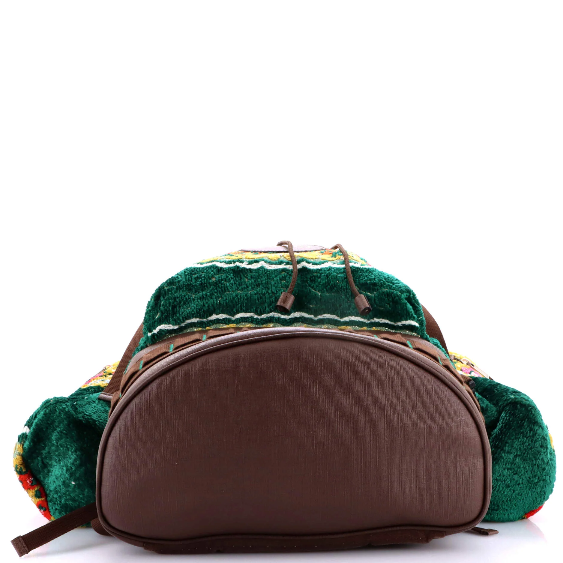 Multiple Pocket Backpack Floral Velvet Jacquard Large - Image 4