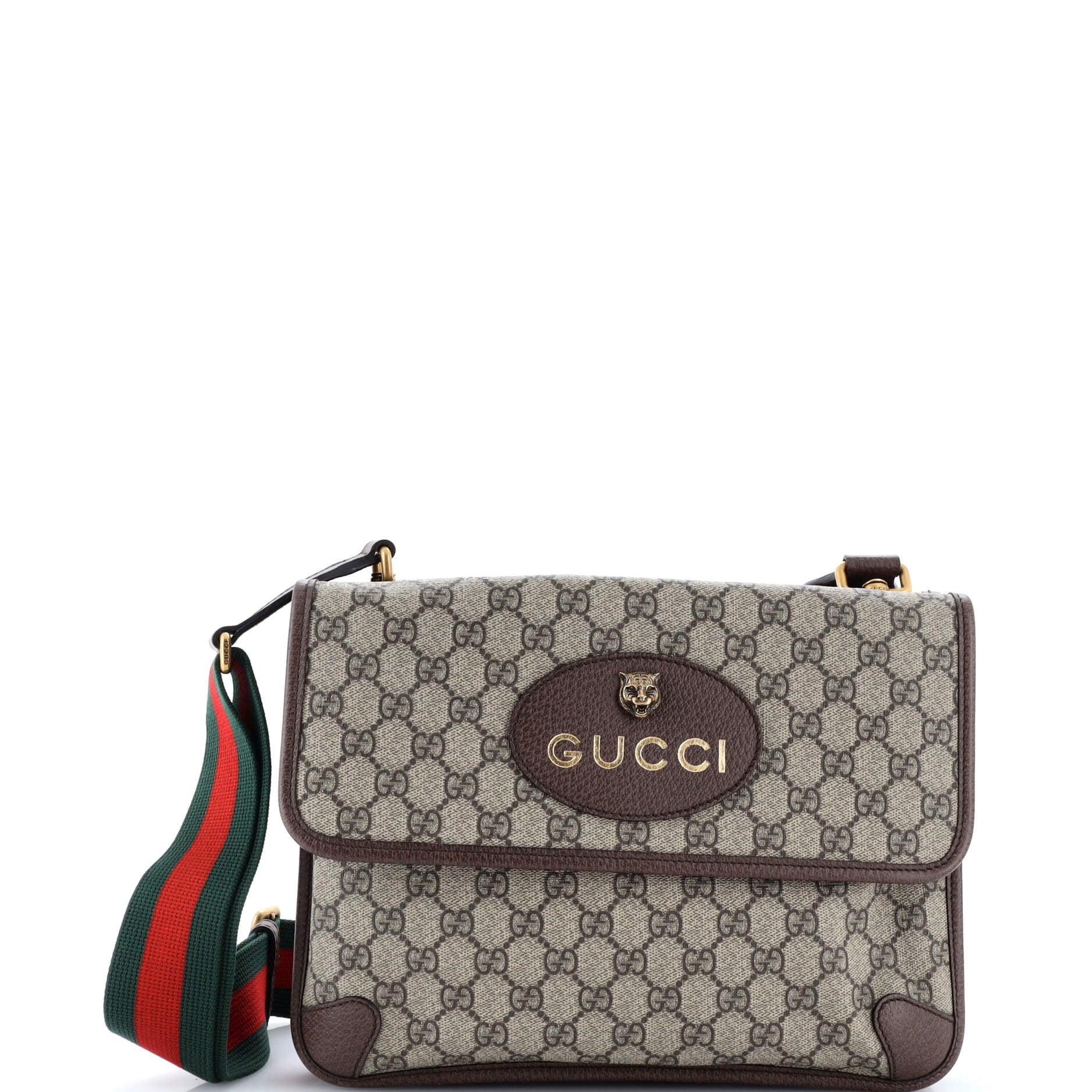 Neo Vintage Flap Messenger GG Coated Canvas Medium