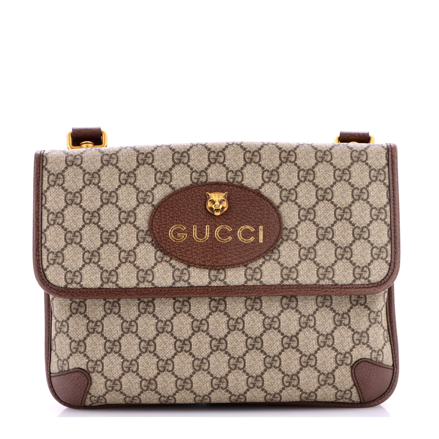 Neo Vintage Flap Messenger GG Coated Canvas Medium