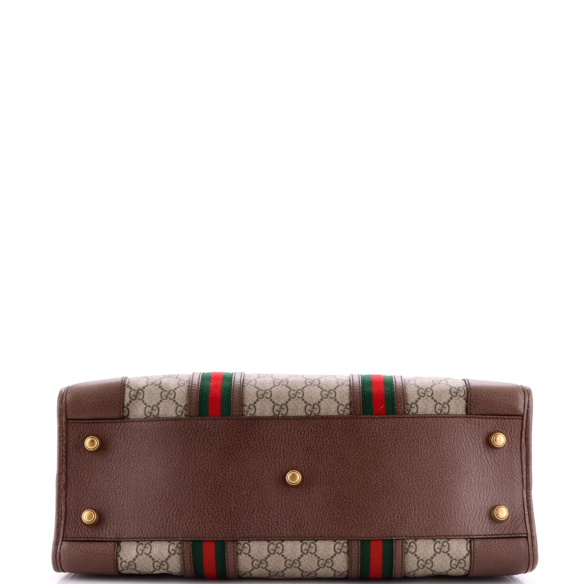 Neo Vintage Web Duffle Bag GG Coated Canvas with Leather Medium - Image 4