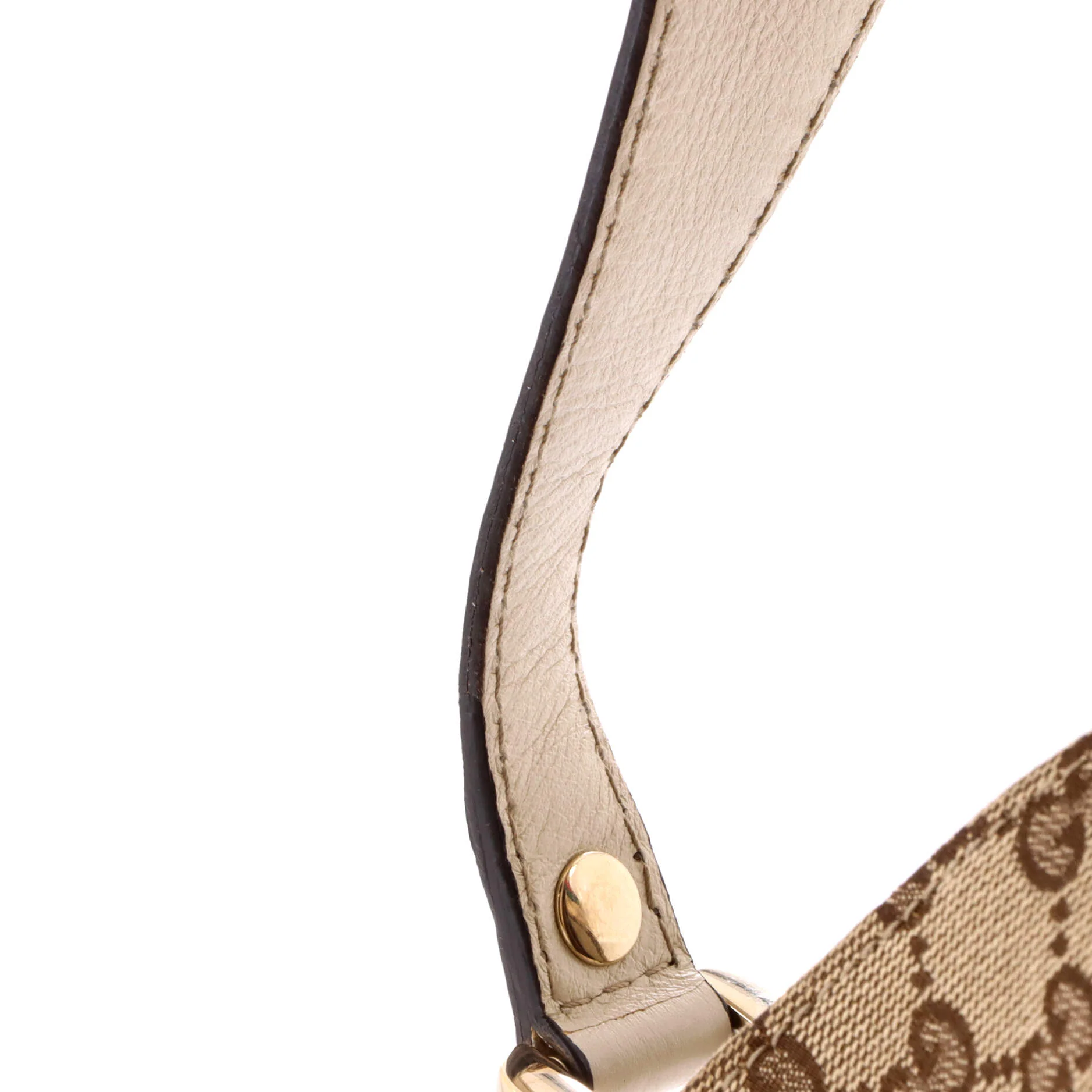 New Ladies Web Hobo GG Canvas Large - Image 6
