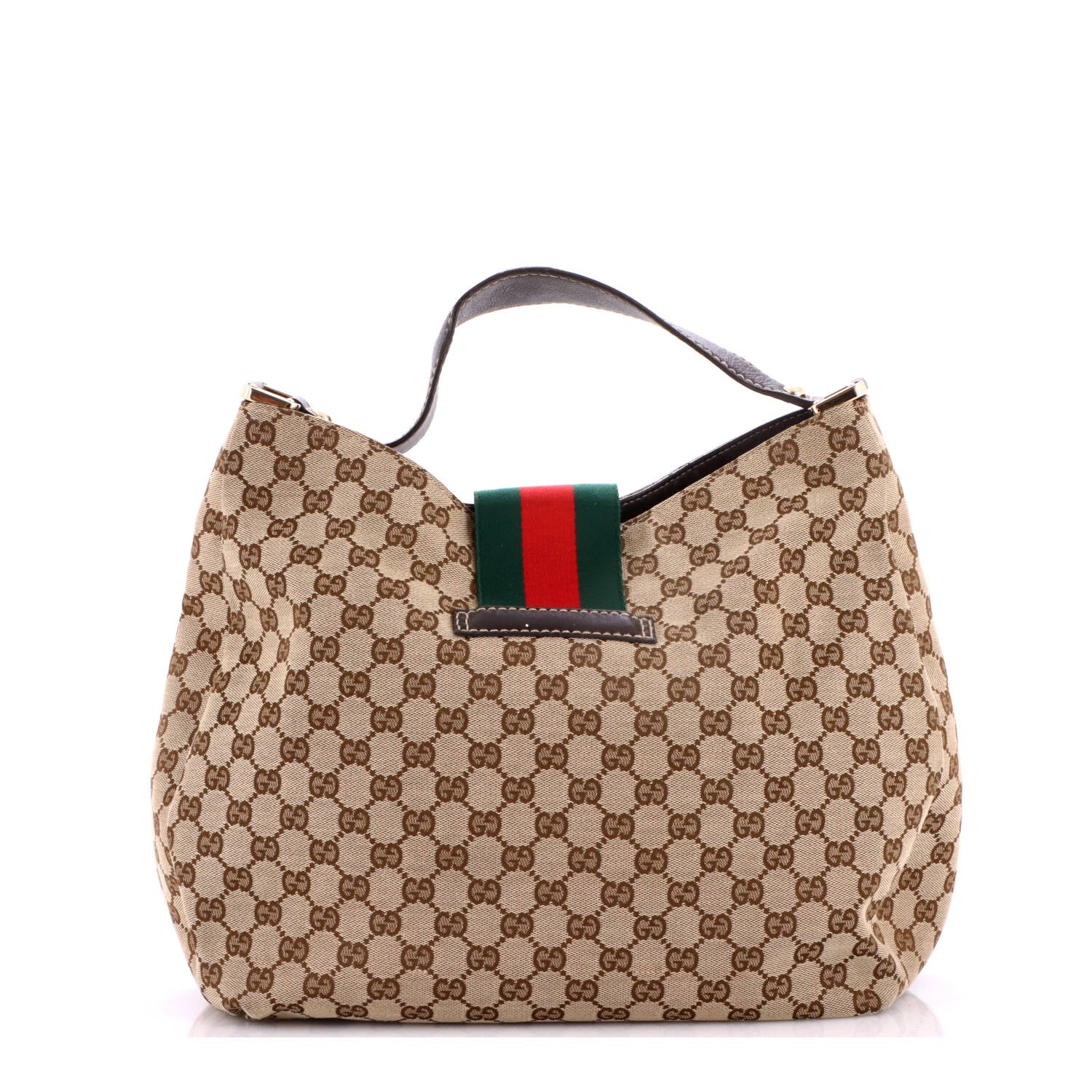 New Ladies Web Hobo GG Canvas Large - Image 3