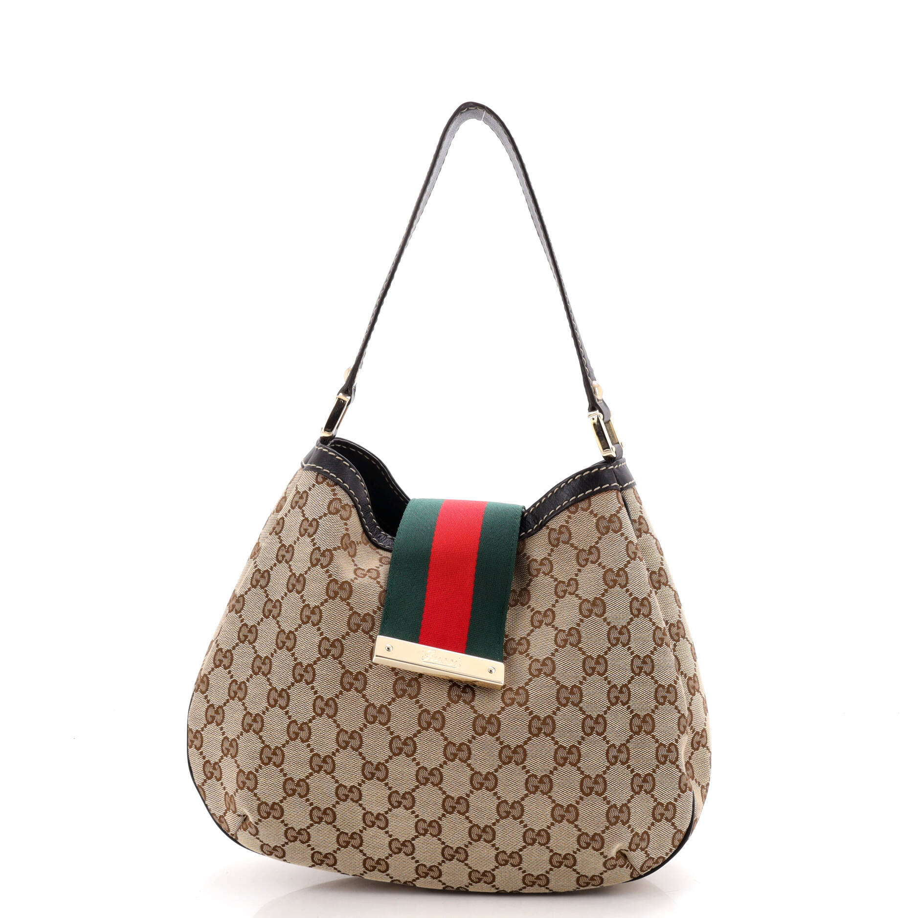 New Ladies Web Hobo GG Canvas Medium
