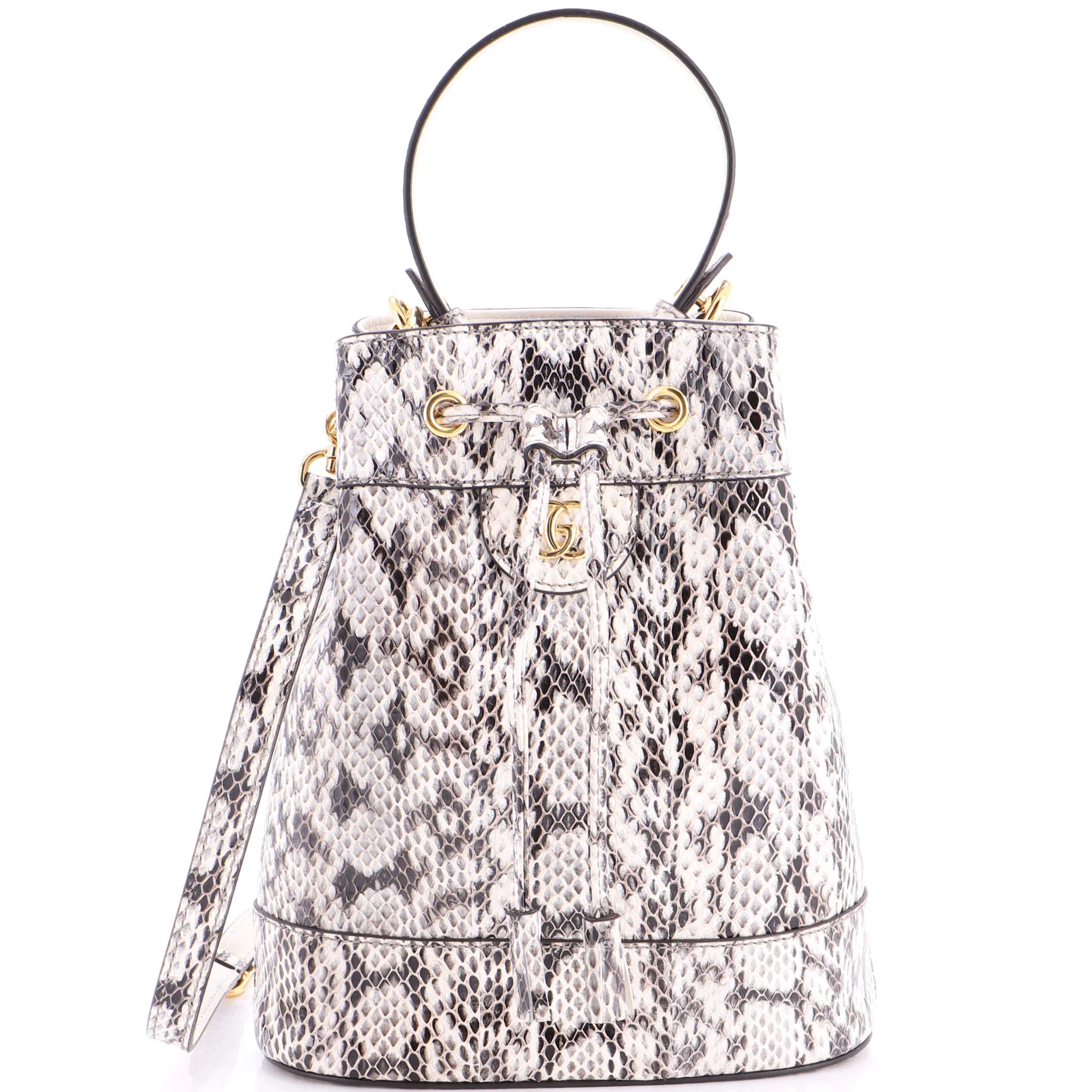 Ophidia Bucket Bag Python Small