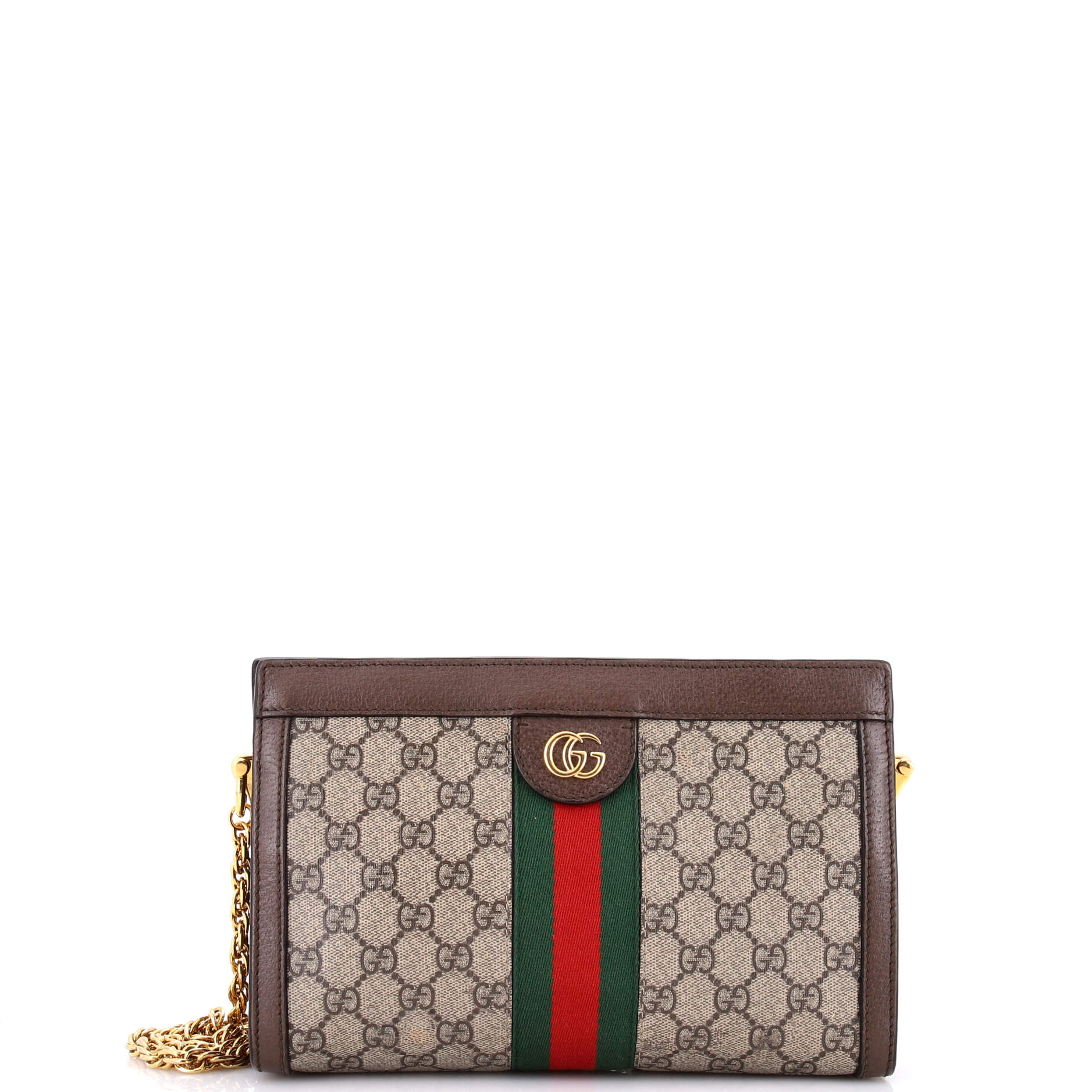 Ophidia Chain Shoulder Bag GG Coated Canvas Small
