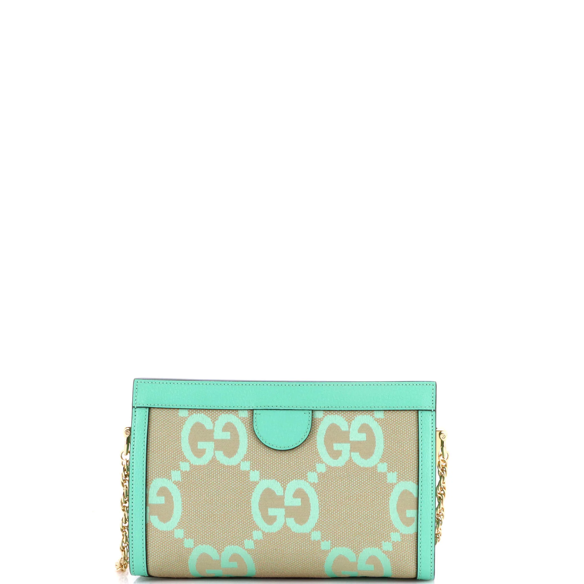 Ophidia Chain Shoulder Bag Jumbo GG Canvas with Leather Small - Image 3