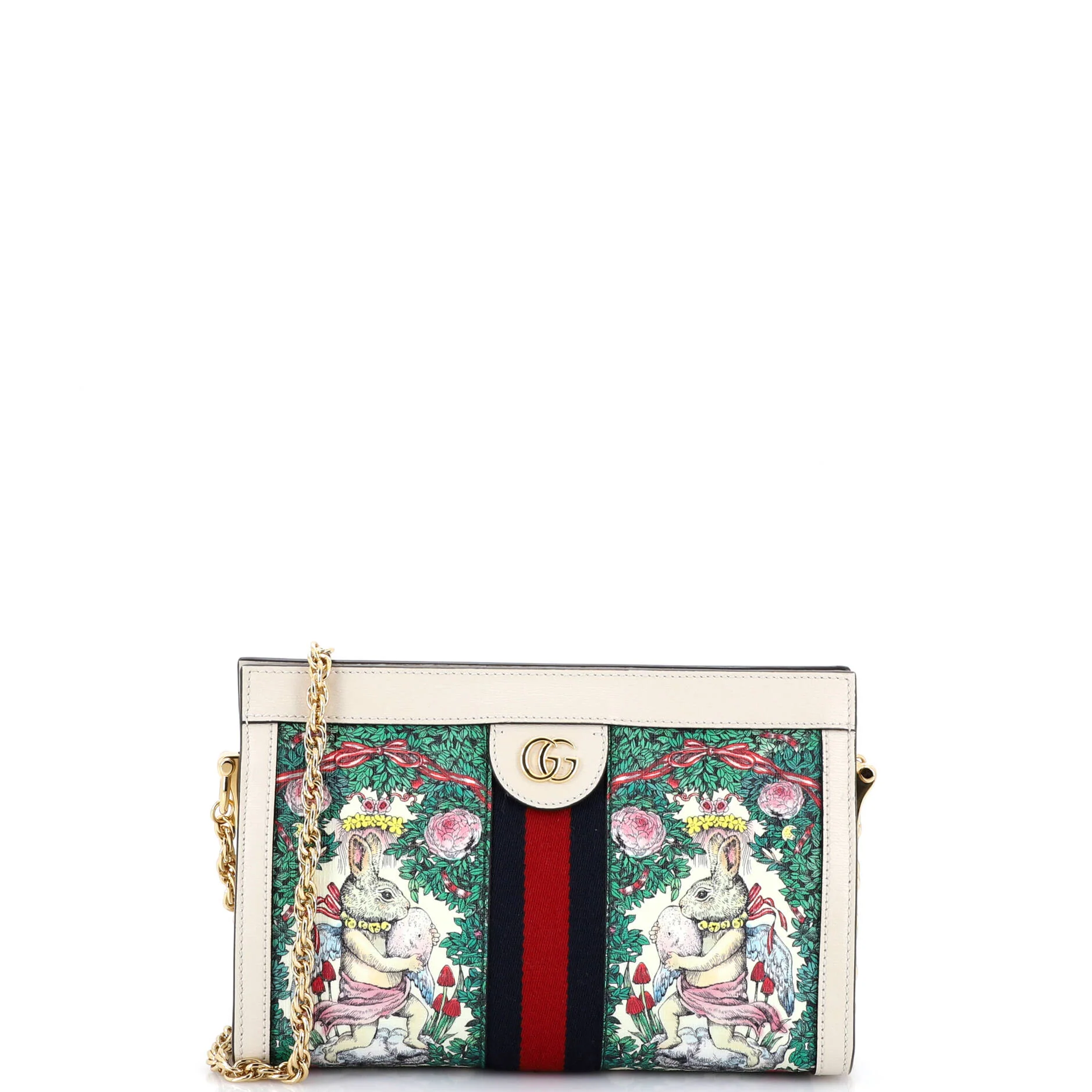 Ophidia Chain Shoulder Bag Limited Edition Printed Coated Canvas Small