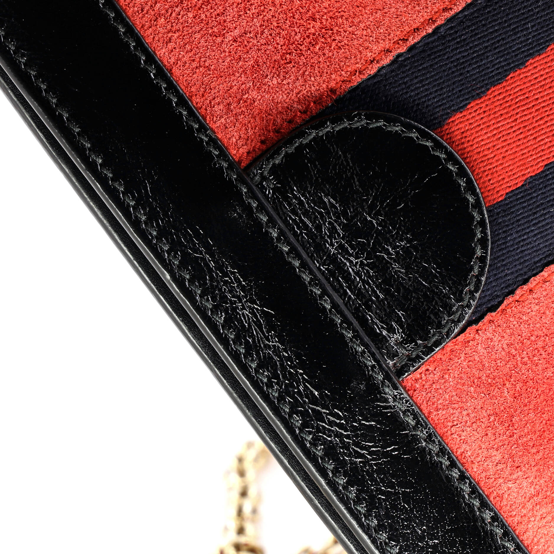 Ophidia Chain Shoulder Bag Suede Small - Image 6