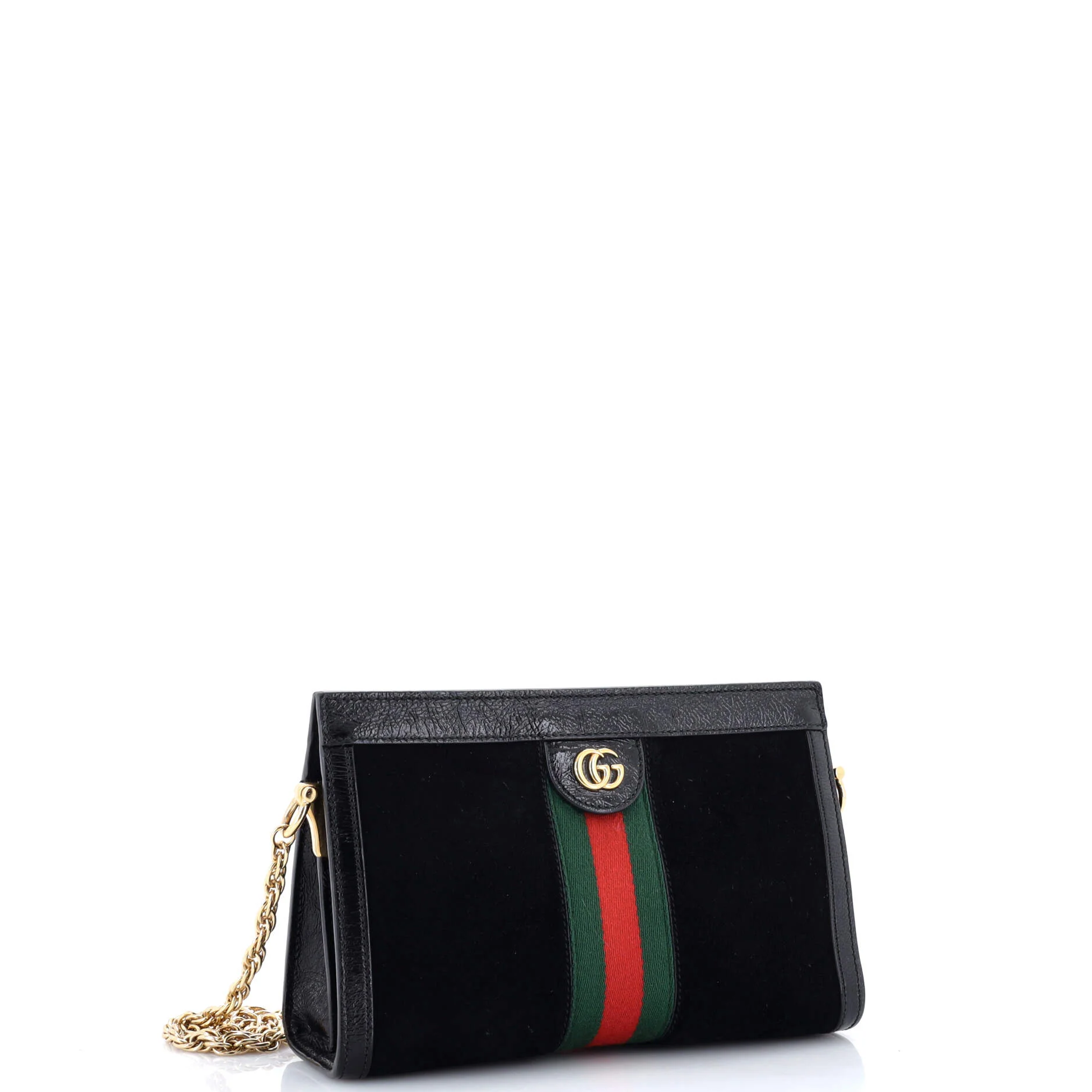 Ophidia Chain Shoulder Bag Suede Small - Image 2