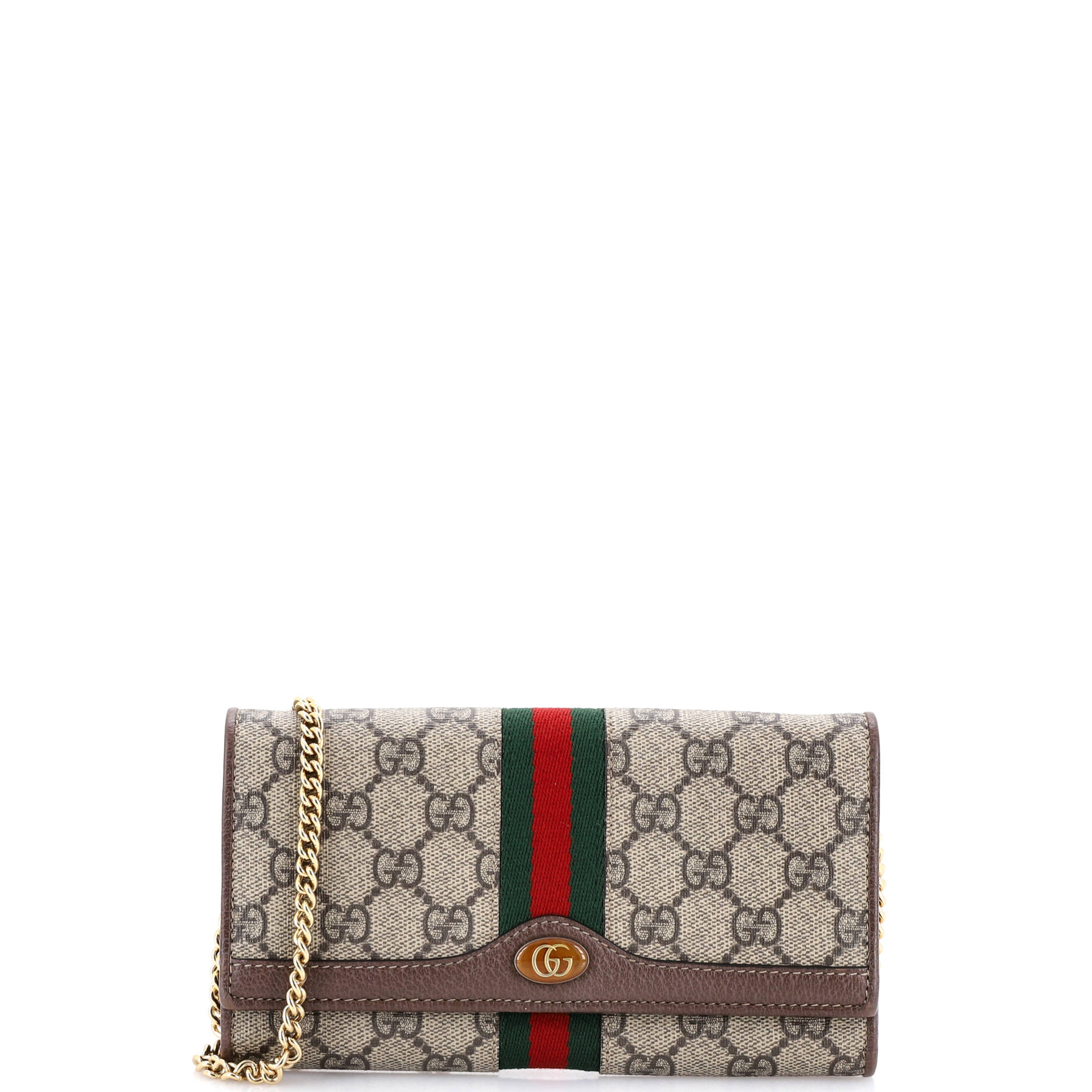 Ophidia Chain Wallet GG Coated Canvas