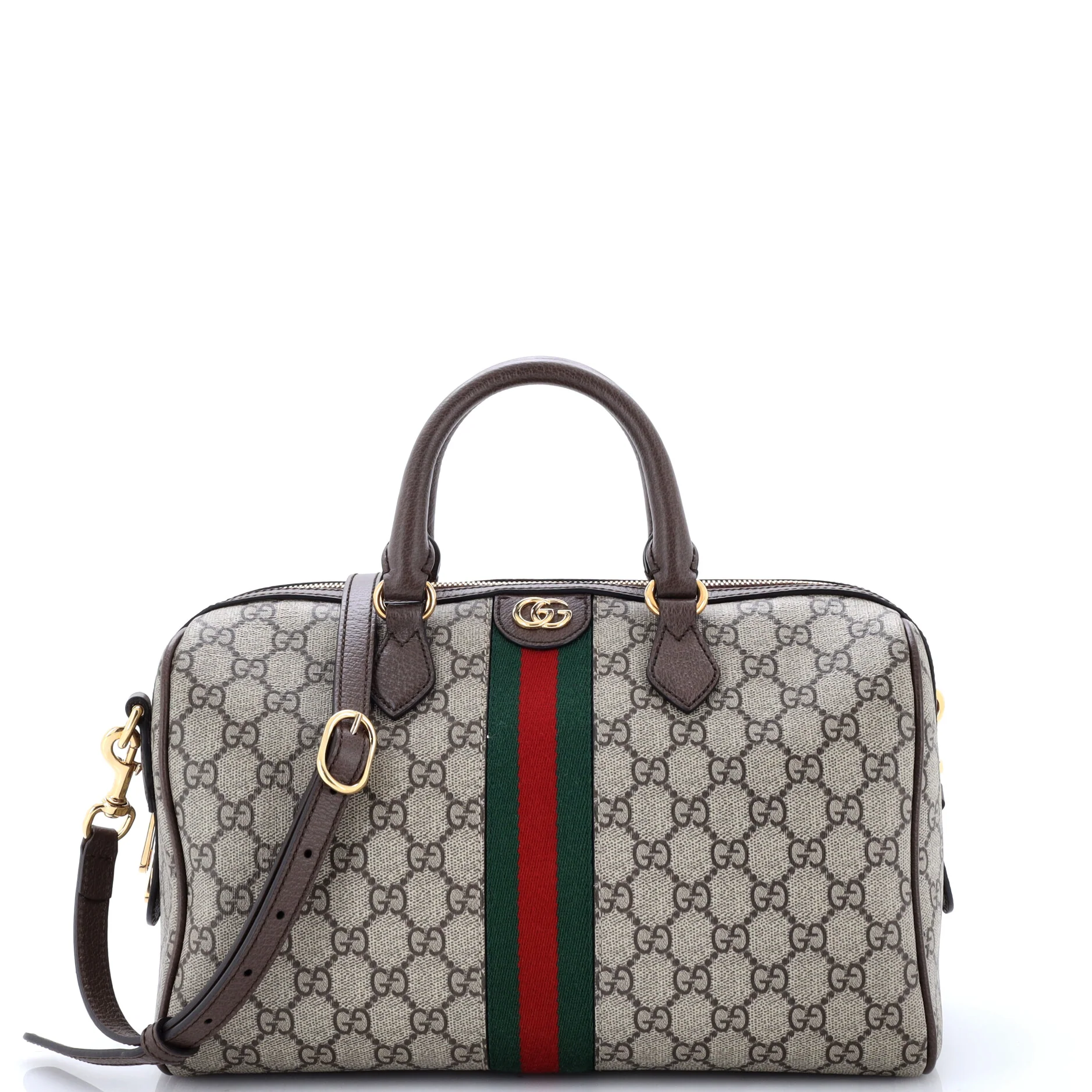 Ophidia Convertible Boston Bag GG Coated Canvas Medium