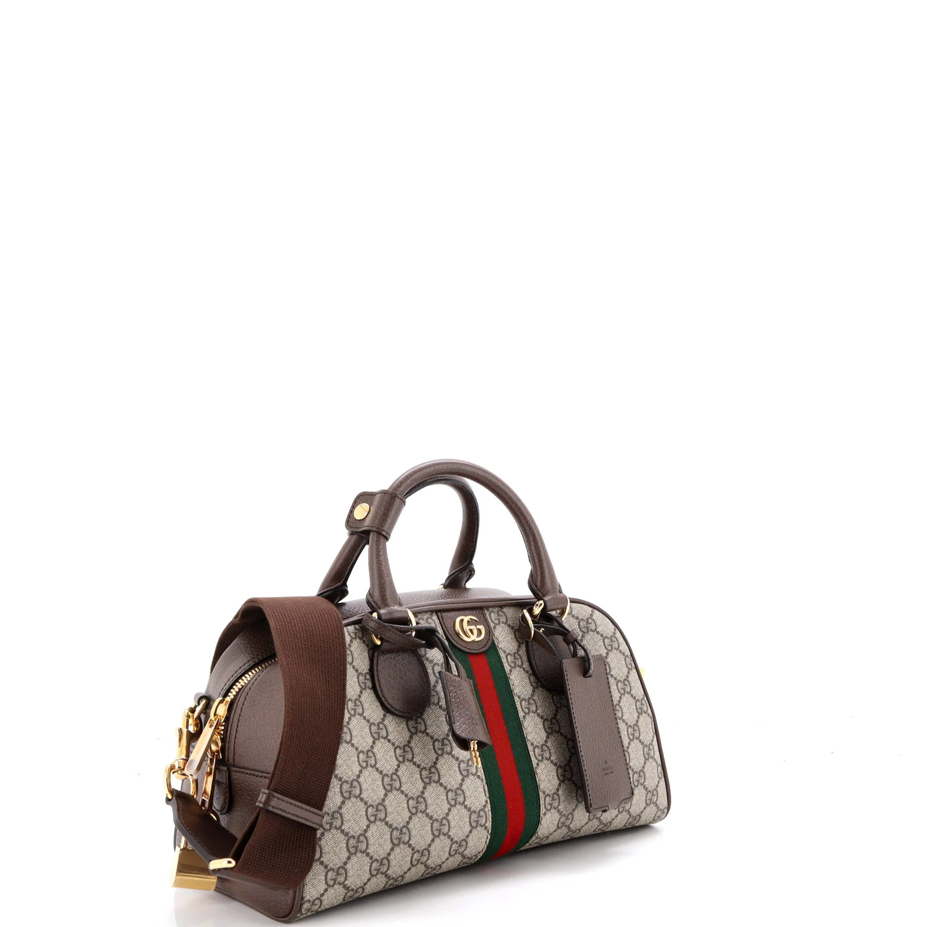 Ophidia Convertible Boston Top Handle Bag GG Coated Canvas with Leather Medium - Image 2