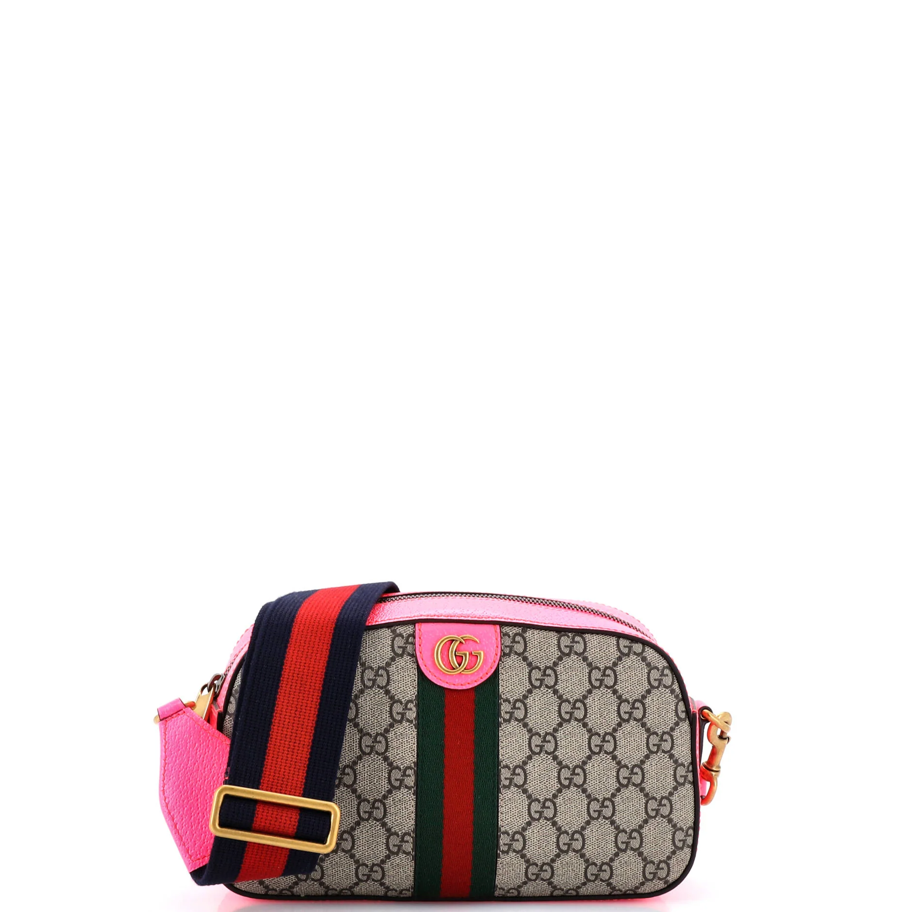 Ophidia Convertible Camera Bag GG Coated Canvas with Leather Small