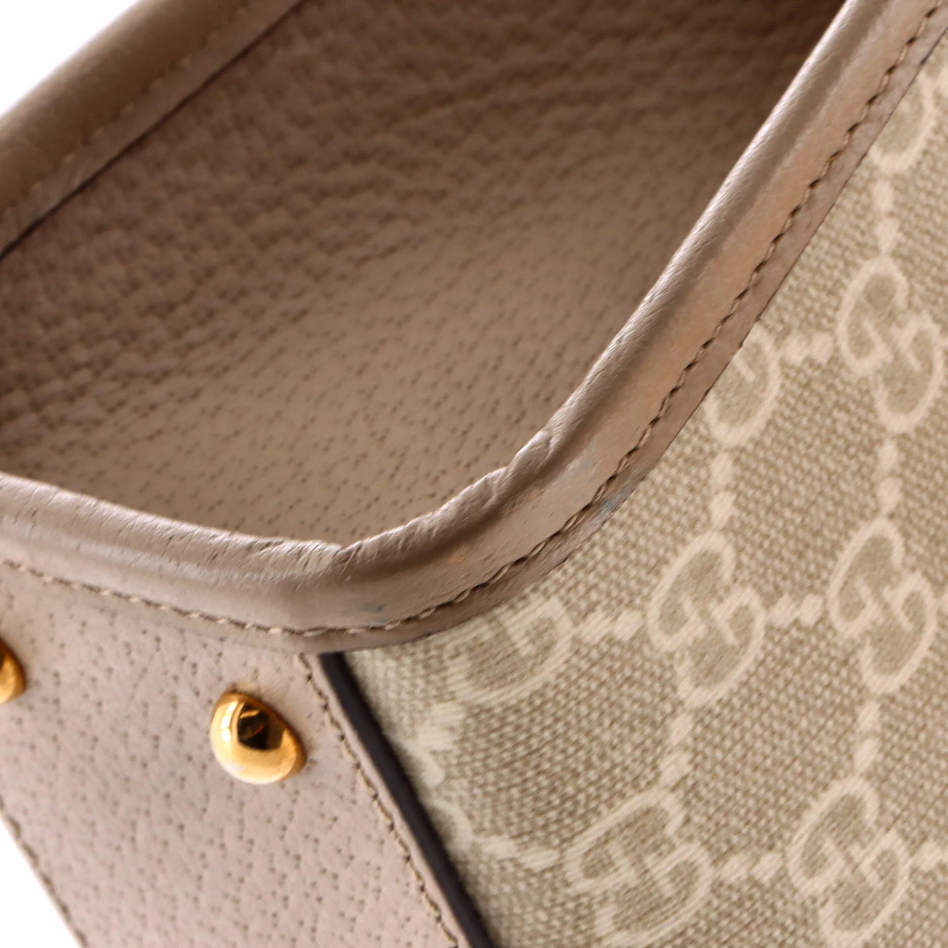 Ophidia Cut Out Handle Bag GG Coated Canvas with Leather Small - Image 6